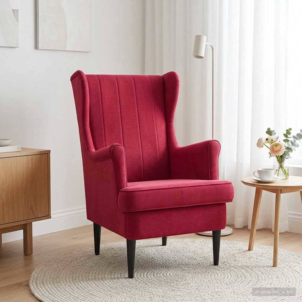 vidaXL Sessel Weinrot Samt