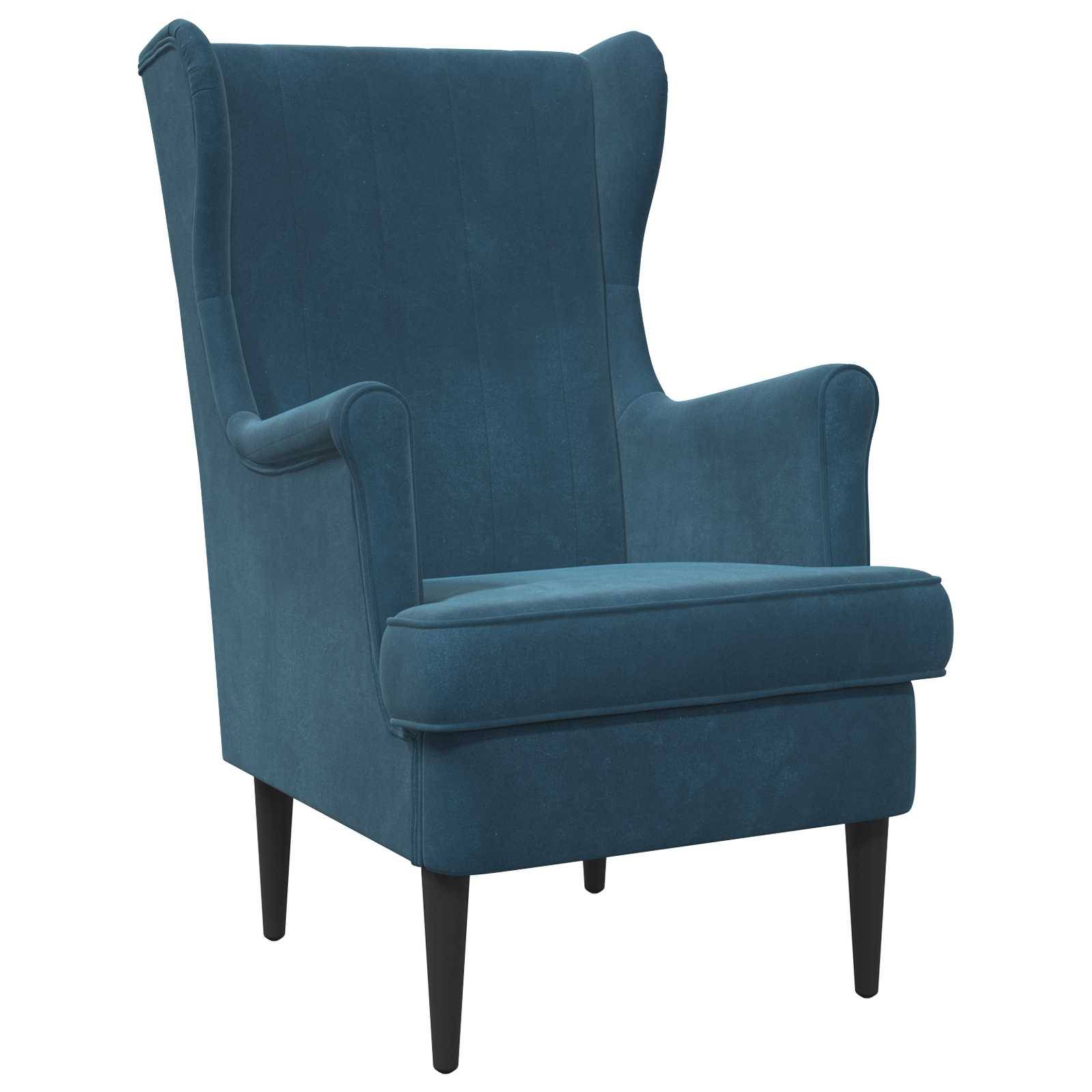 vidaXL Sessel Blau Samt