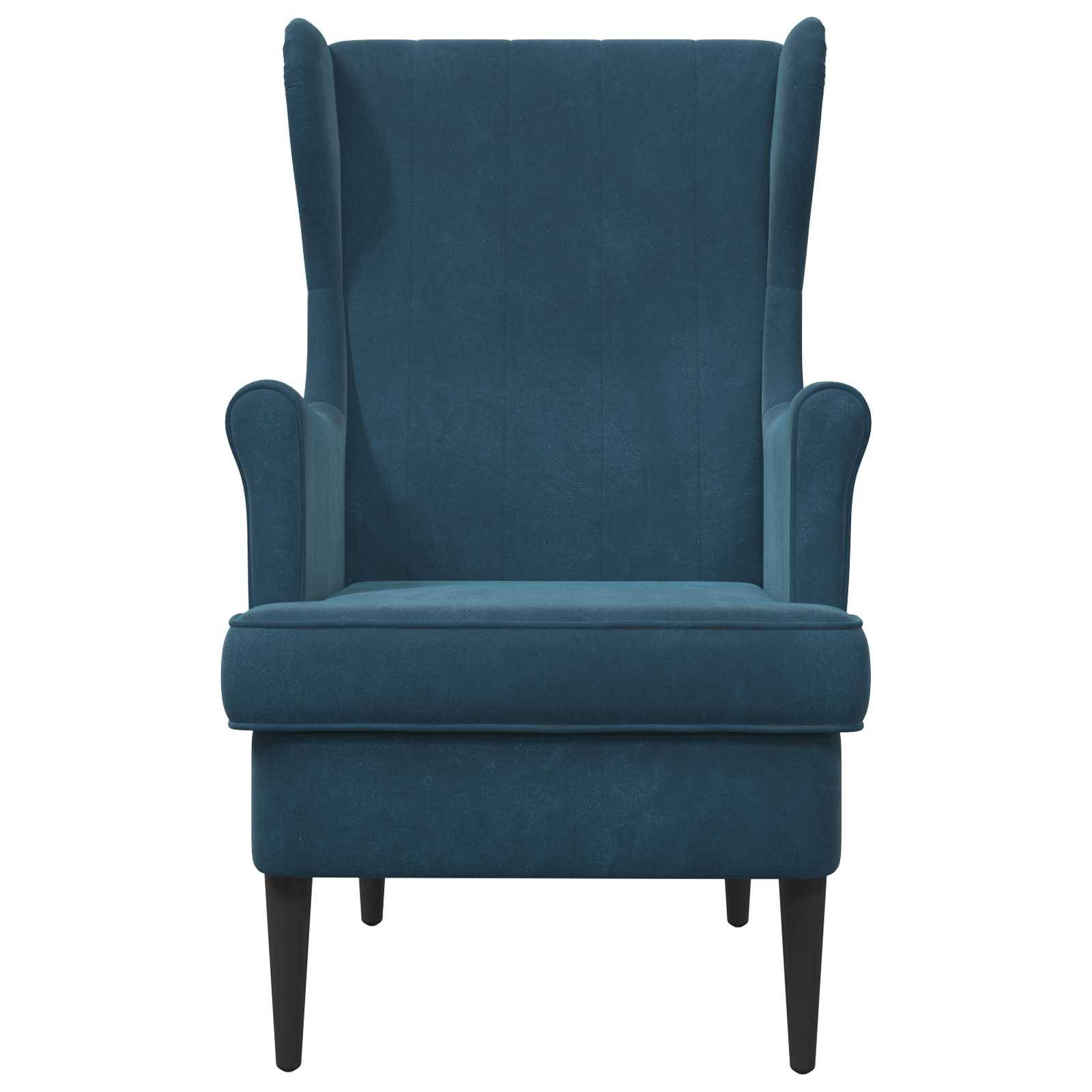 vidaXL Sessel Blau Samt