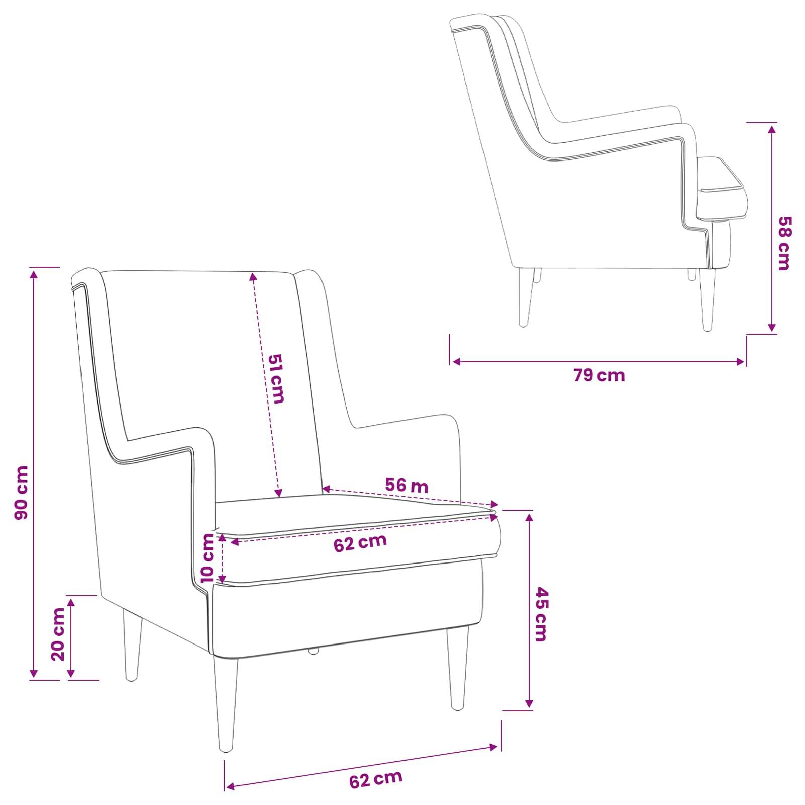vidaXL Sessel Creme Bouclé