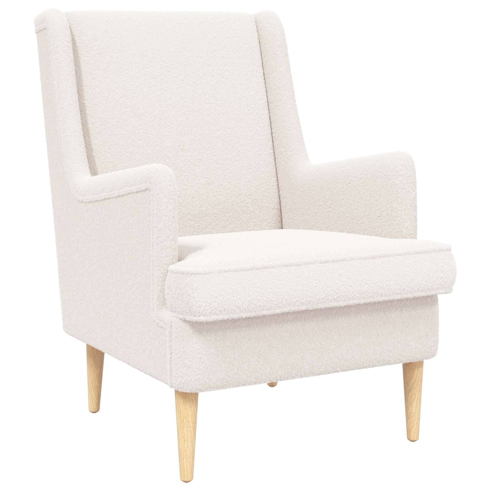 vidaXL Sessel Creme Bouclé