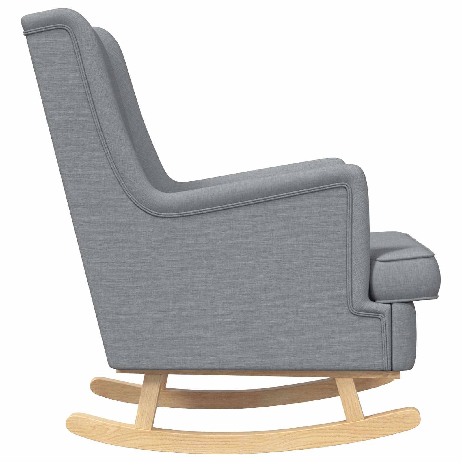 vidaXL Schaukelstuhl Hellgrau 62 x 80 x 85 cm Stoff