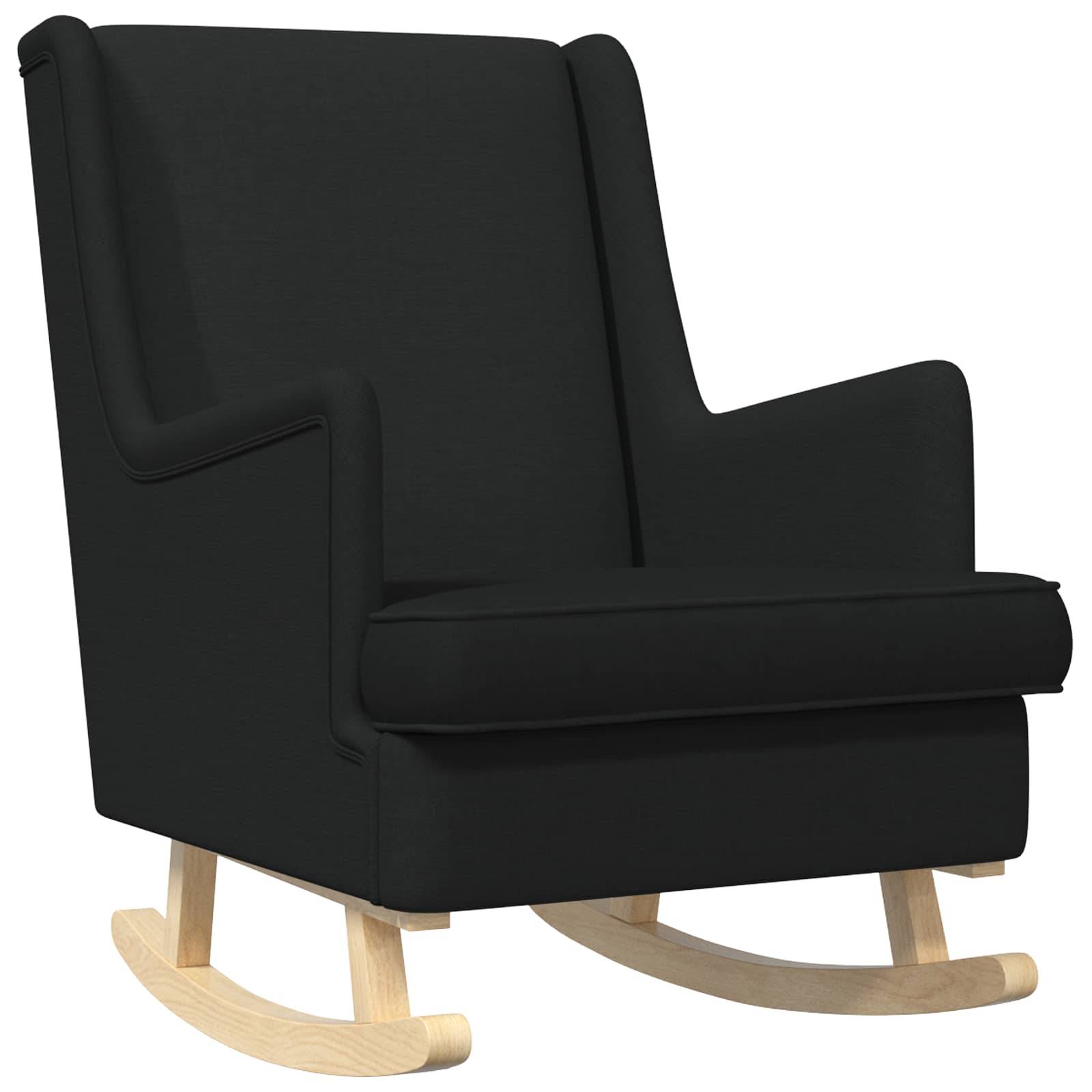 vidaXL Schaukelstuhl Schwarz 62 x 80 x 85 cm Stoff