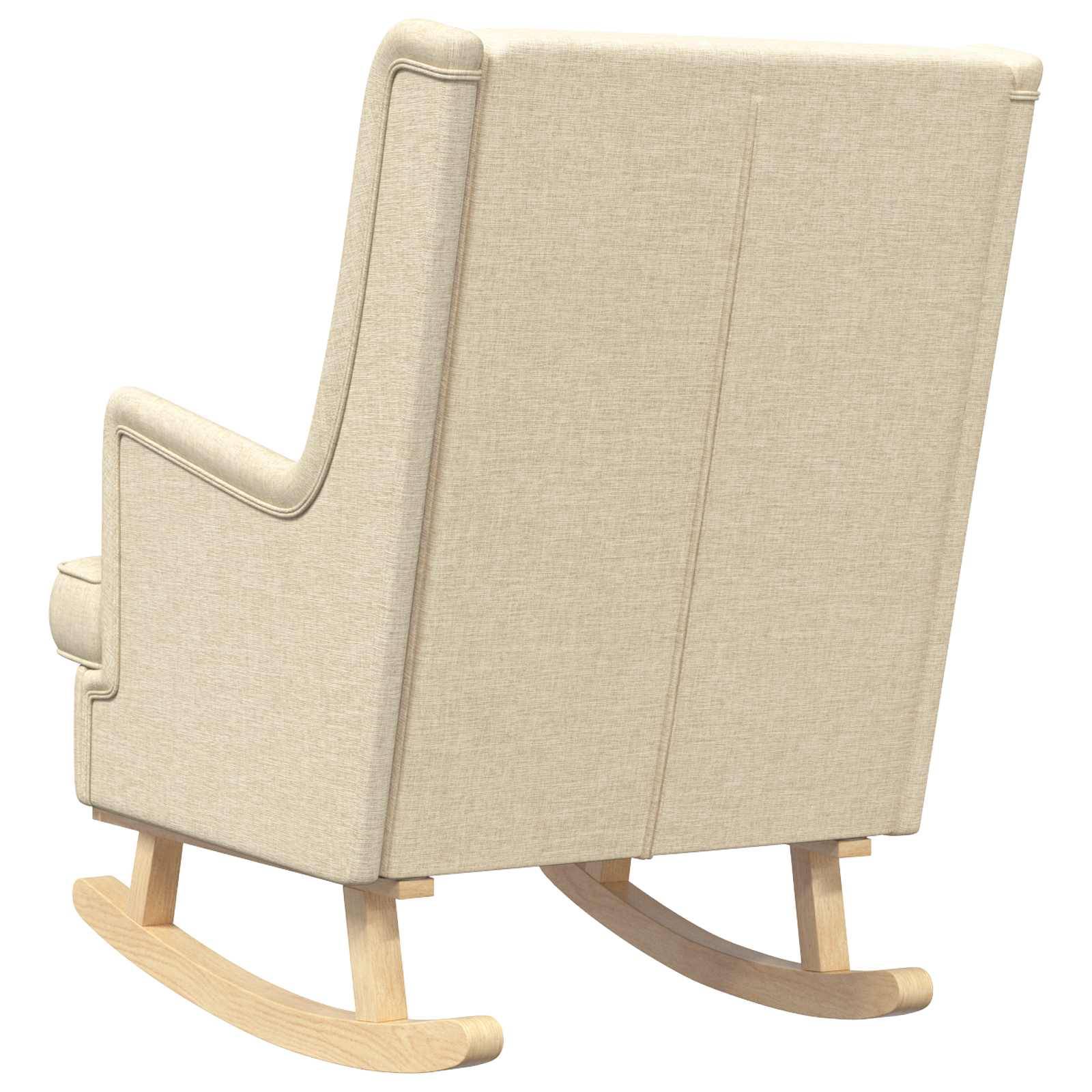 vidaXL Schaukelstuhl Creme 62 x 80 x 85 cm Stoff