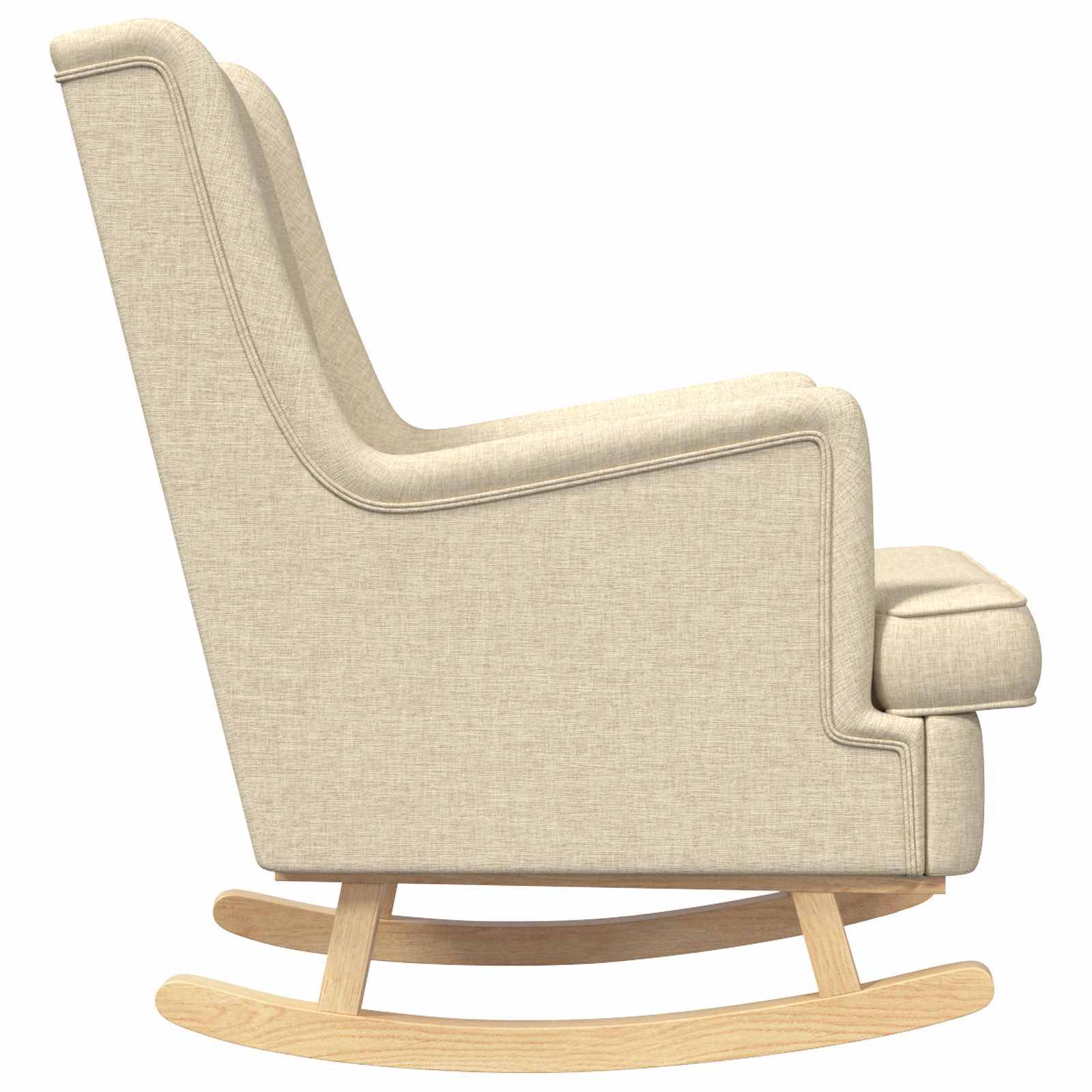 vidaXL Schaukelstuhl Creme 62 x 80 x 85 cm Stoff