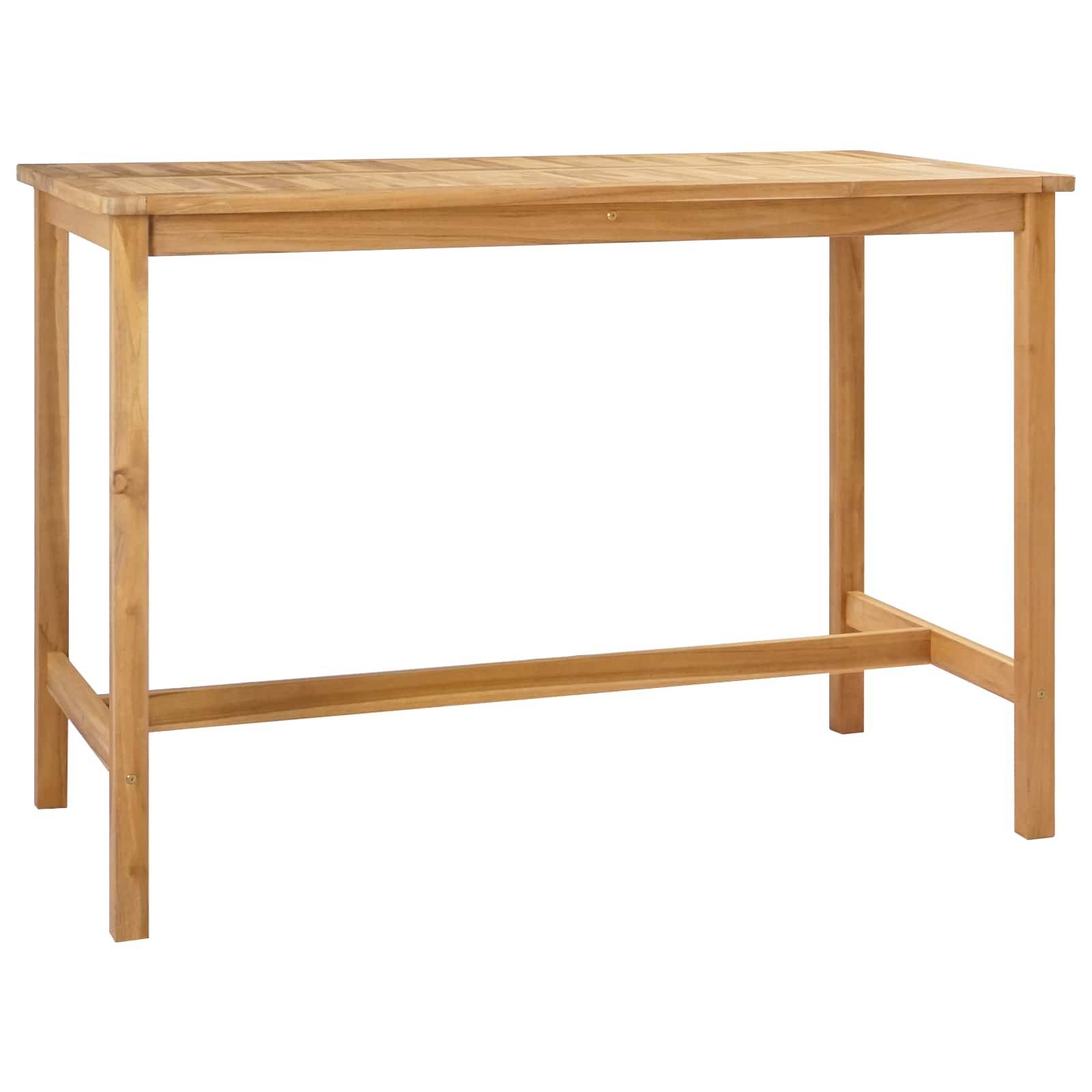 vidaXL Bartisch Natur 150 x 75 x 105 cm Massivholz Teak