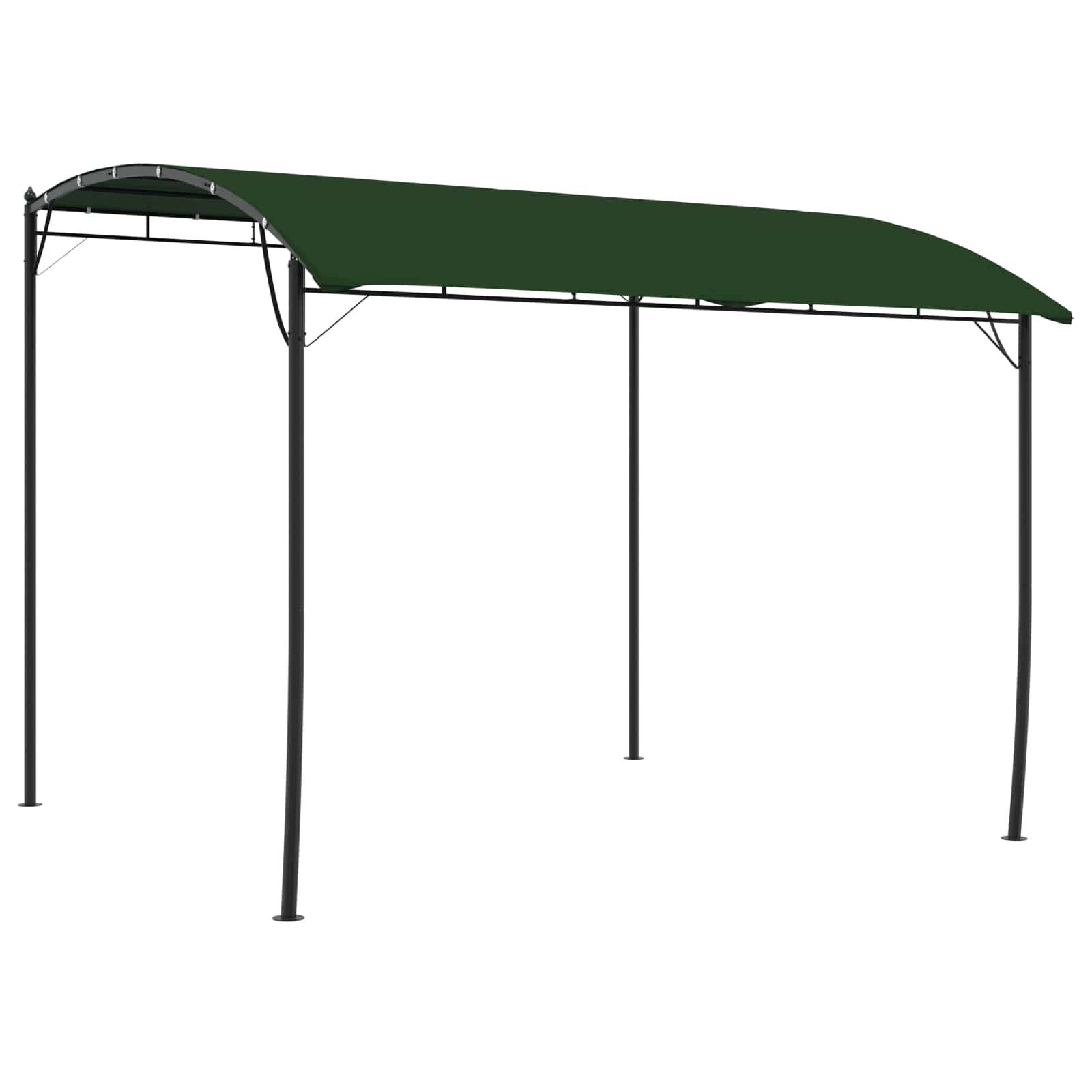vidaXL Pavillon 3 x 3 x 2,55 m Grün Stoff und Aluminium 180