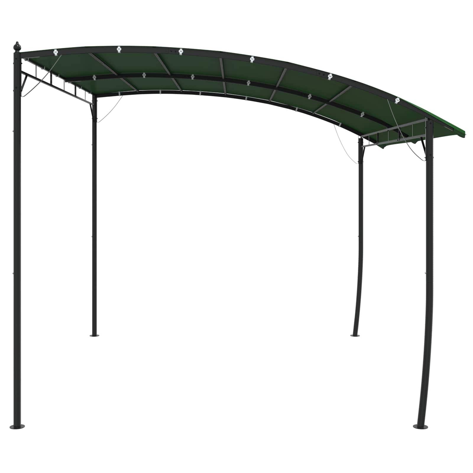 vidaXL Pavillon 3 x 3 x 2,55 m Grün Stoff und Aluminium 180