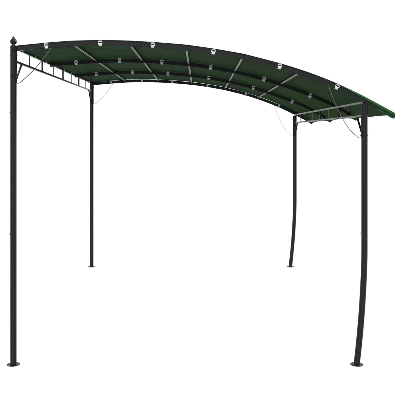 vidaXL Pavillon 4 x 3 x 2,55 m Grün Stoff und Aluminium 180