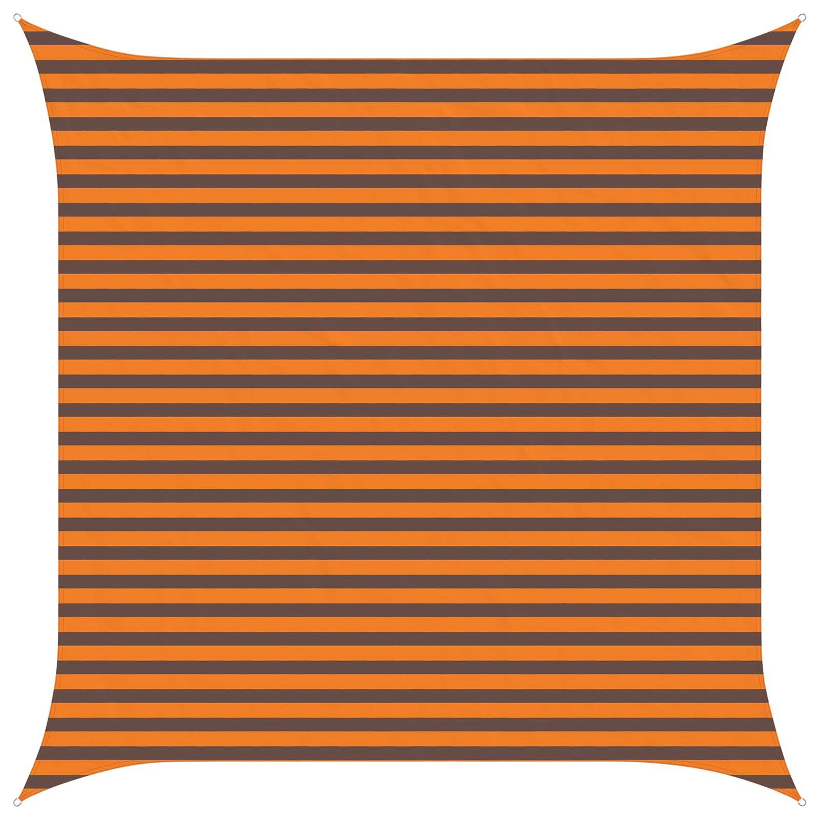 vidaXL Sonnensegel Orange und Braun 3,6 x 3,6 m 100 % Polyester Oxford