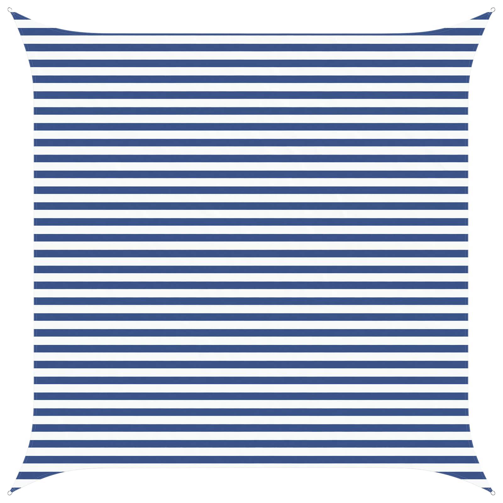 vidaXL Sonnensegel Blau und Weiß 4 x 4 m 100 % Polyester Oxford