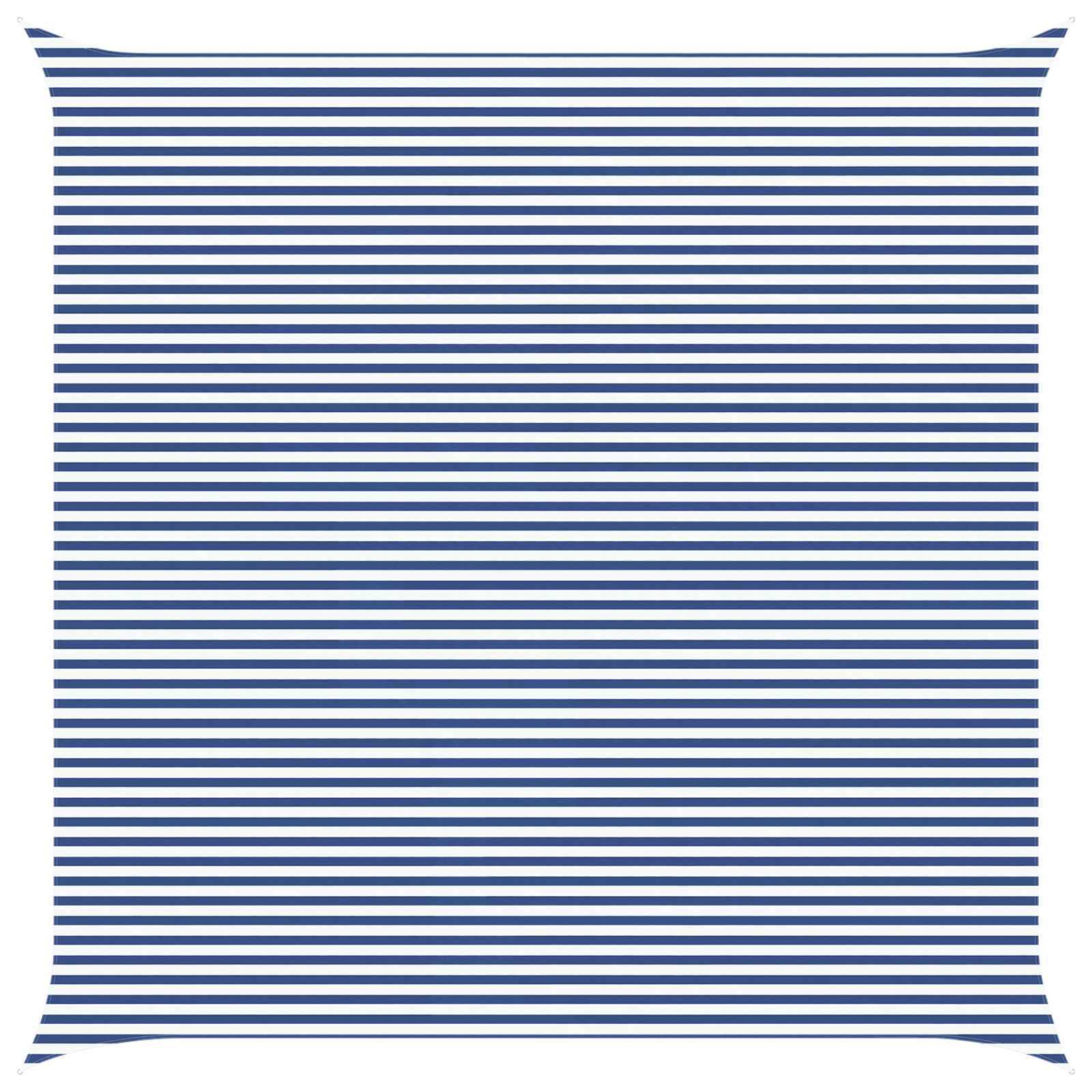 vidaXL Sonnensegel Blau und Weiß 7 x 7 m 100 % Polyester Oxford