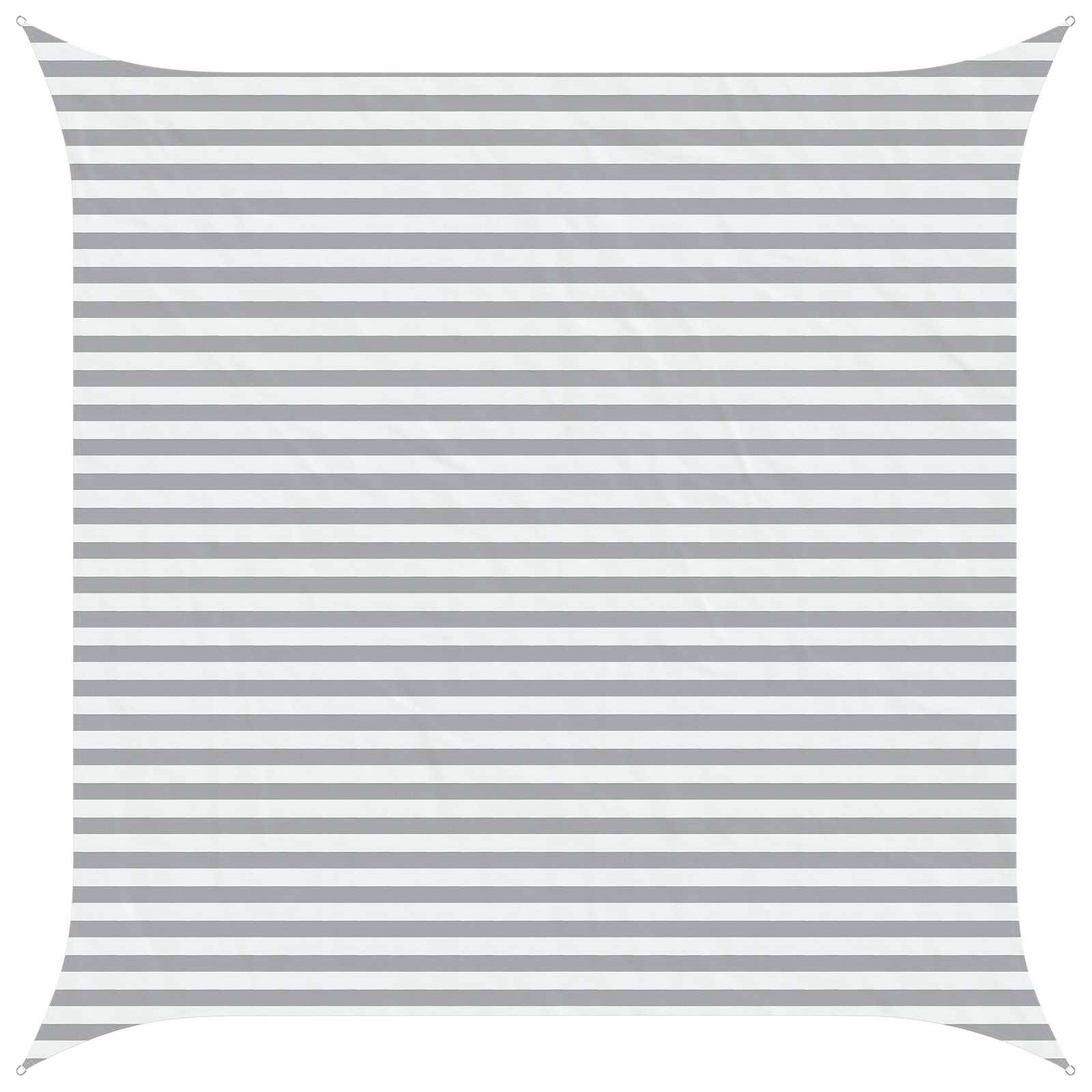 vidaXL Sonnensegel Hellgrau und Weiß 4 x 4 m 100 % Polyester Oxford