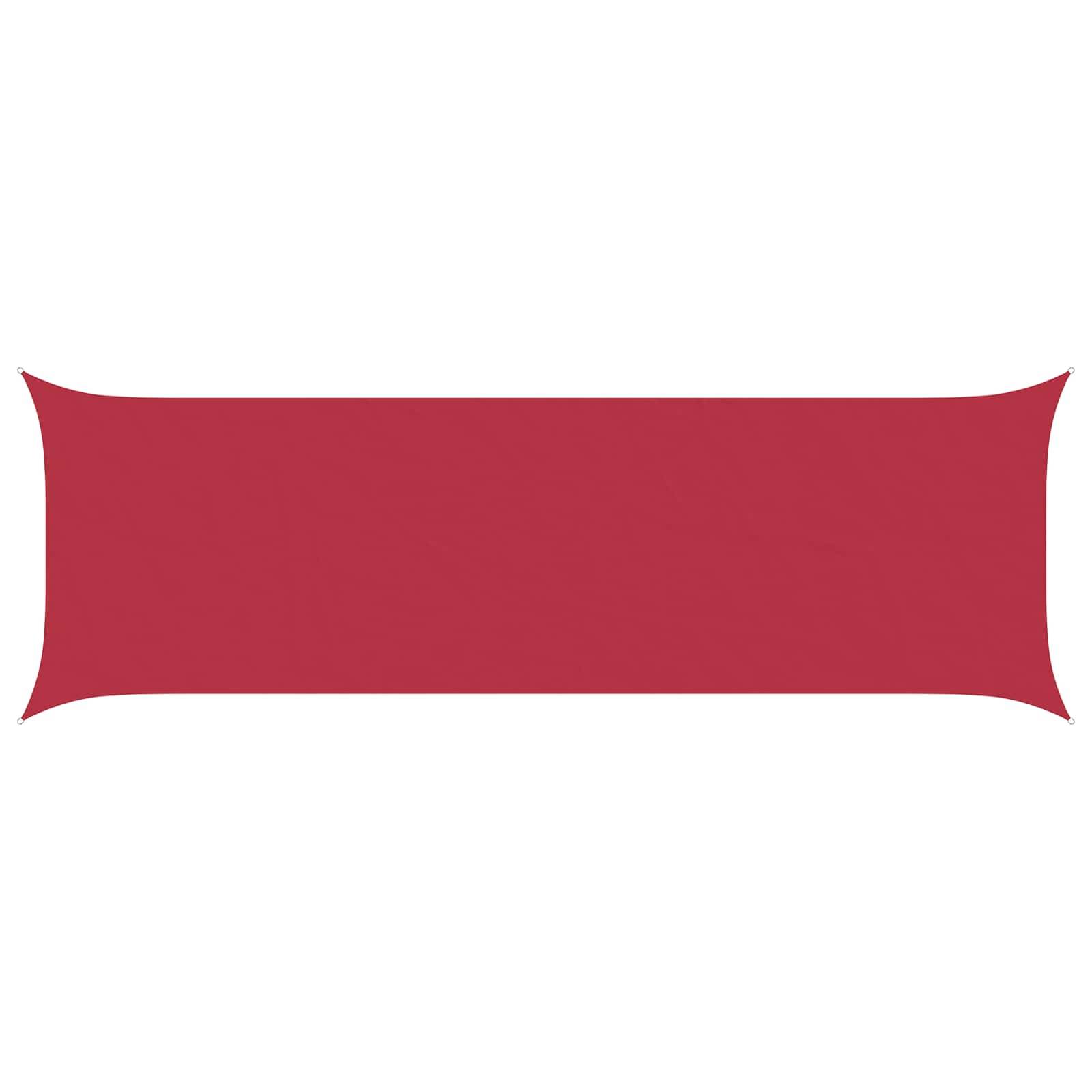 vidaXL Sonnensegel Rot 6 x 2 m 100 % Polyester Oxford