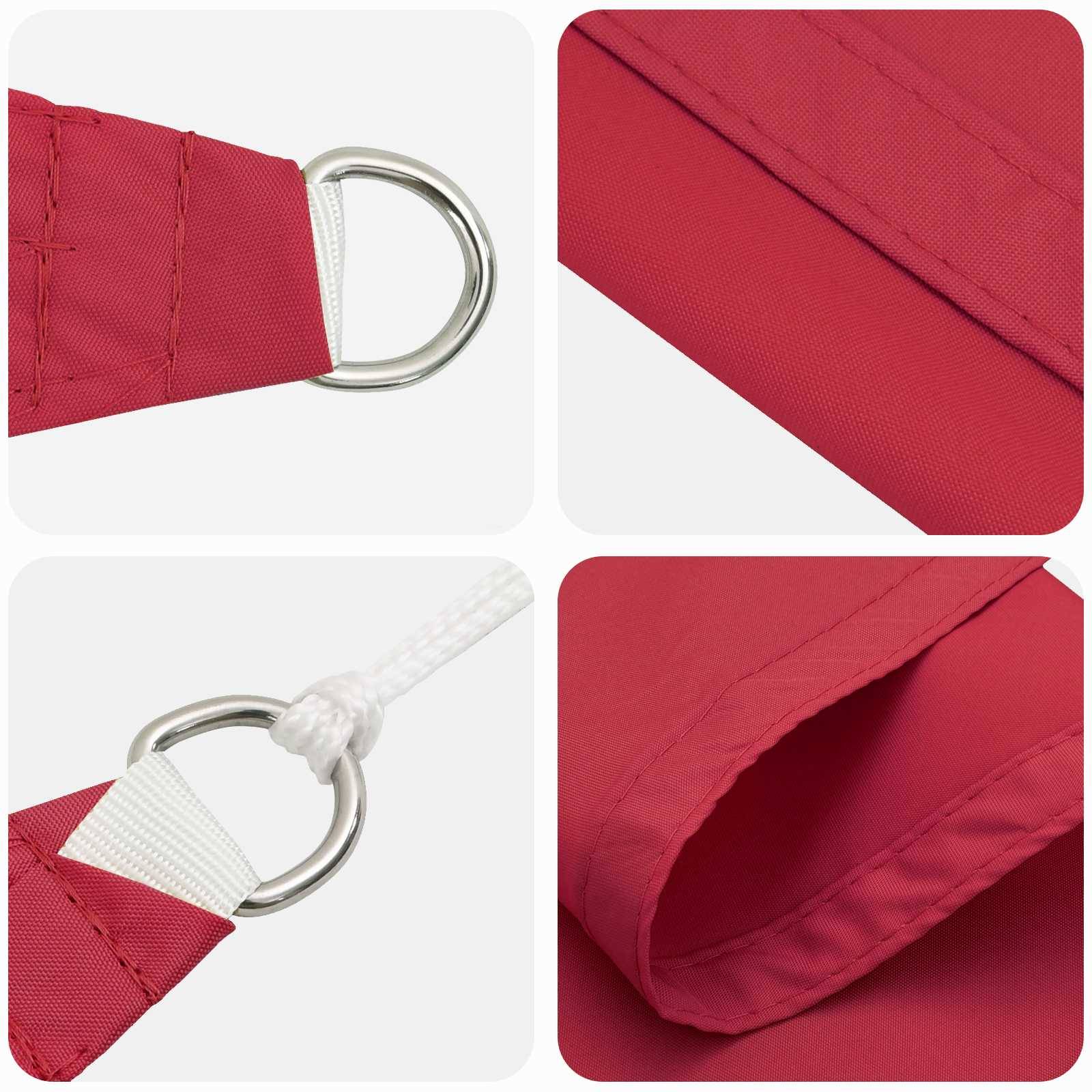 vidaXL Sonnensegel Rot 6 x 2 m 100 % Polyester Oxford