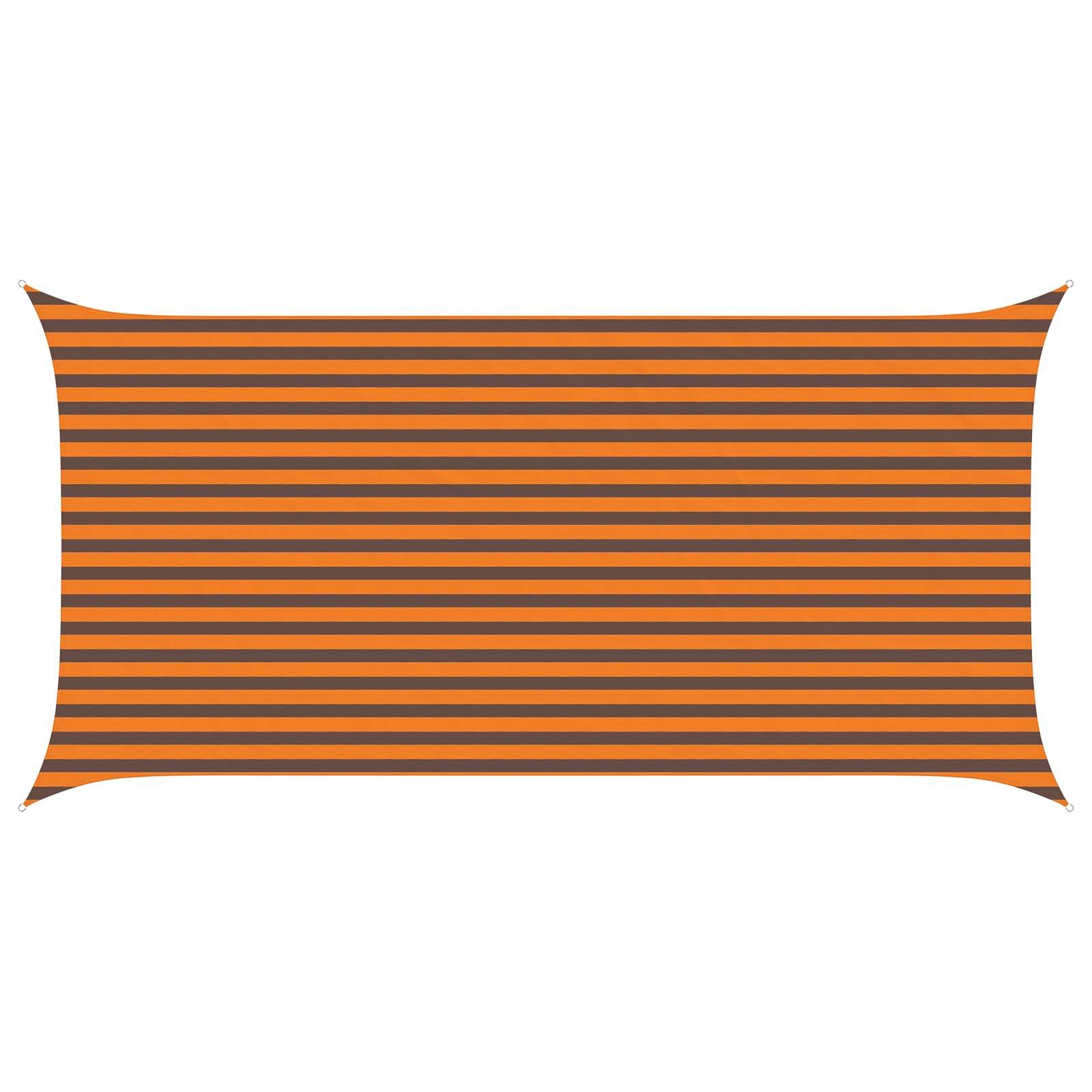 vidaXL Sonnensegel Orange und Braun 5 x 2,5 m 100 % Polyester Oxford