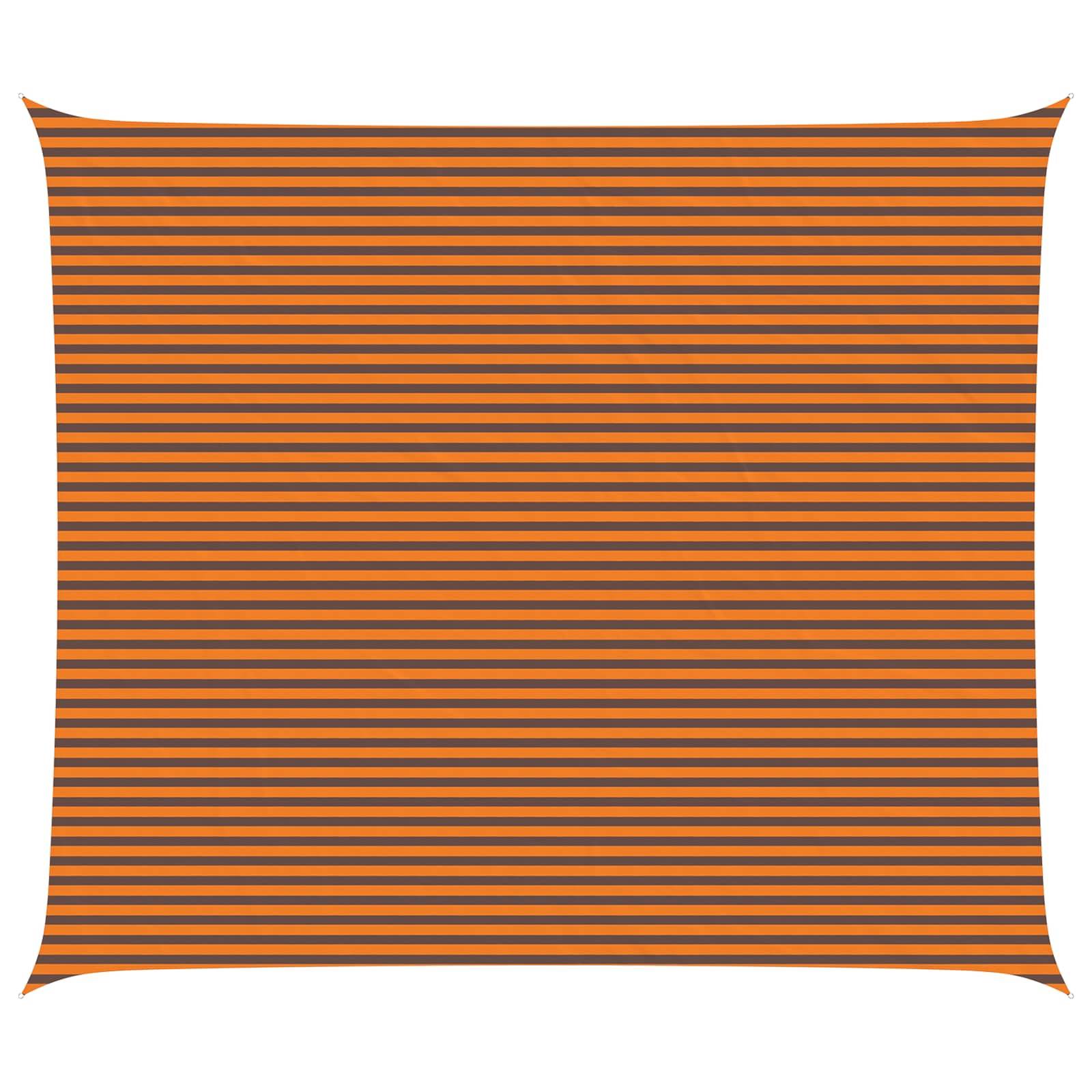 vidaXL Sonnensegel Orange und Braun 7 x 6 m 100 % Polyester Oxford