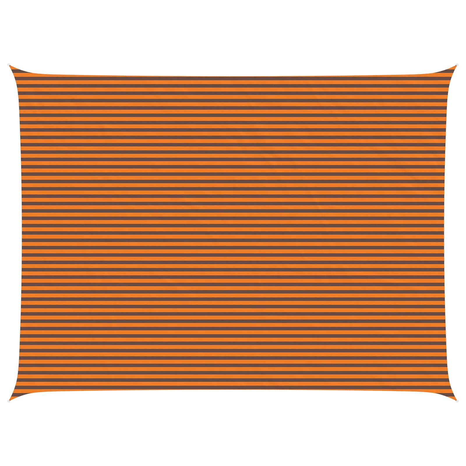 vidaXL Sonnensegel Orange und Braun 8 x 6 m 100 % Polyester Oxford