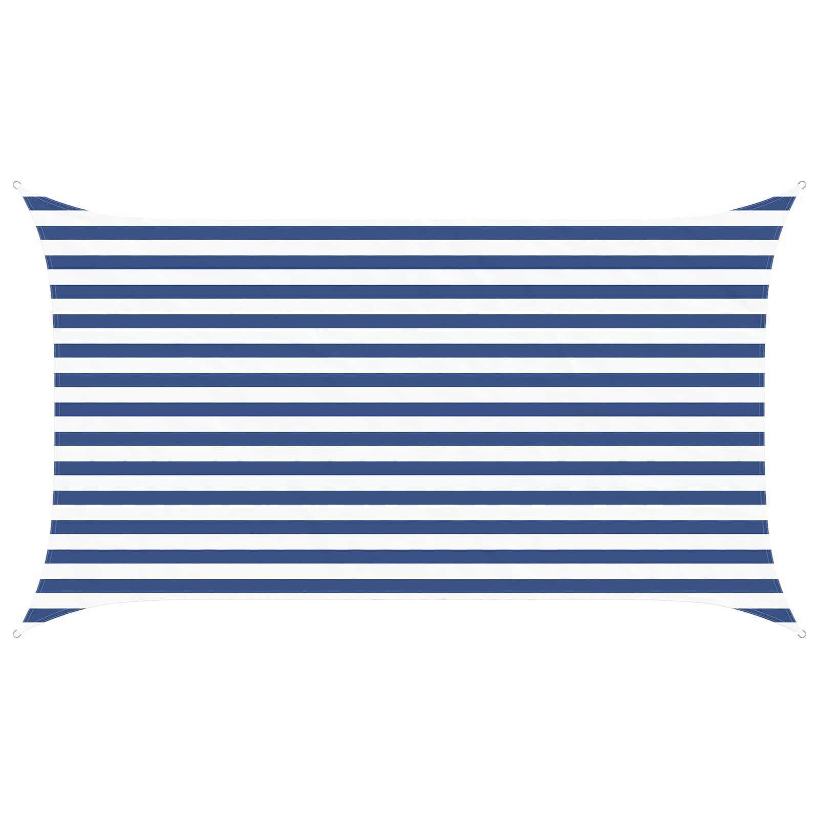vidaXL Sonnensegel Blau und Weiß 3,5 x 2 m 100 % Polyester Oxford