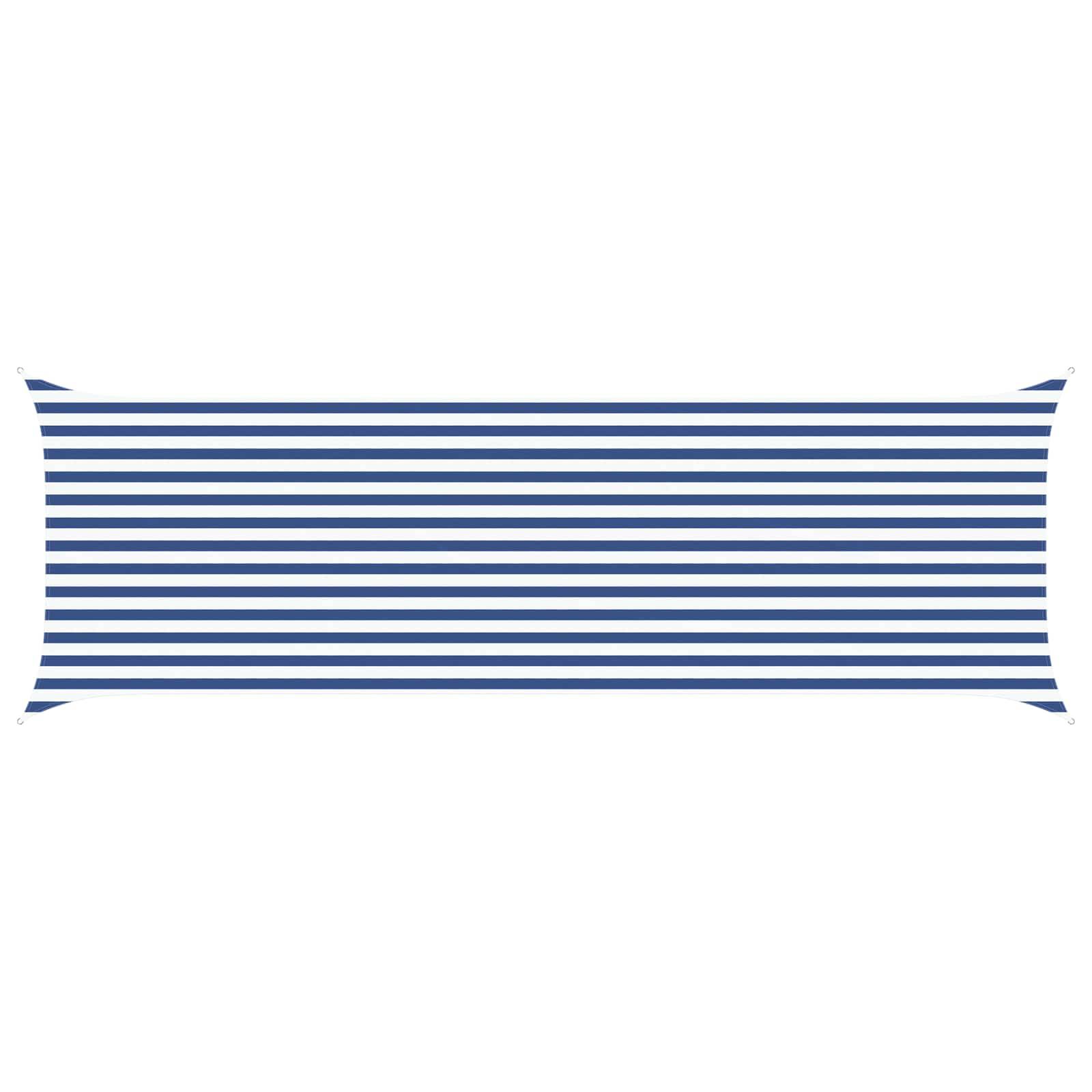 vidaXL Sonnensegel Blau und Weiß 6 x 2 m 100 % Polyester Oxford