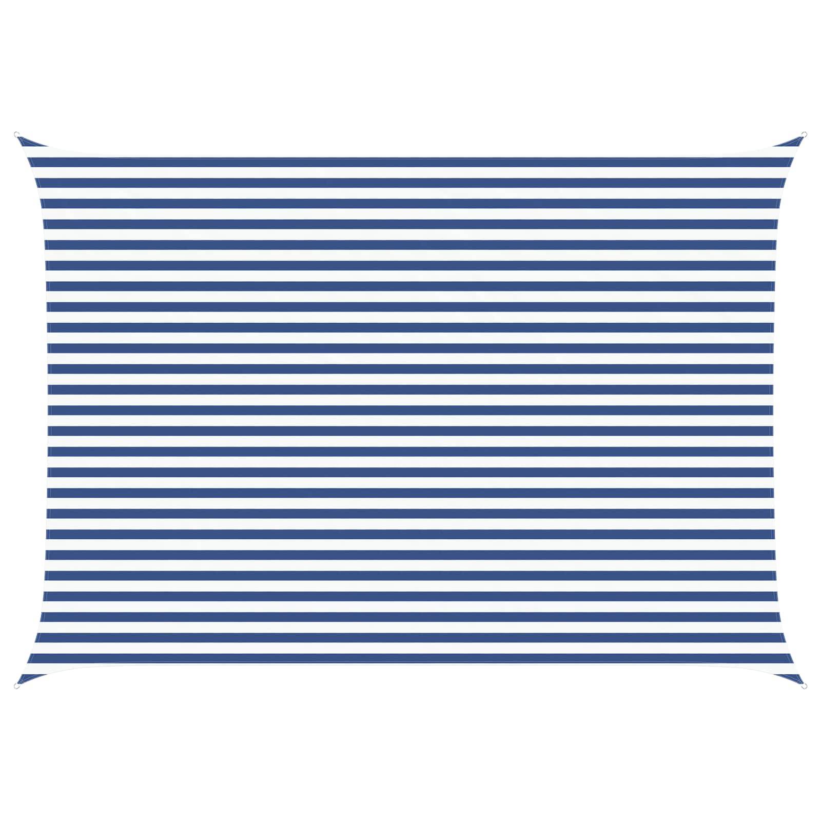 vidaXL Sonnensegel Blau und Weiß 5 x 3,5 m 100 % Polyester Oxford