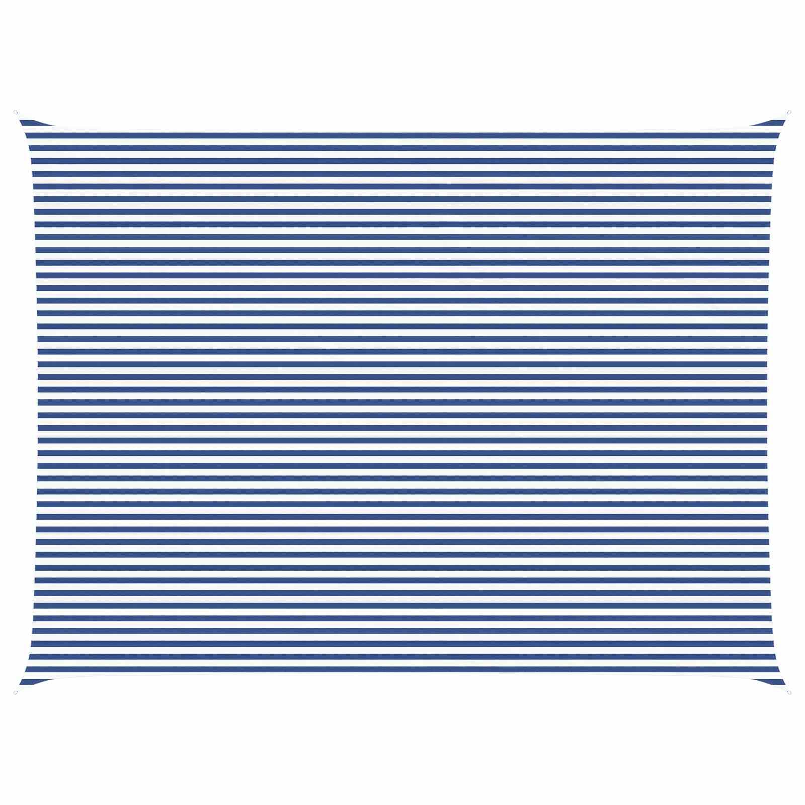vidaXL Sonnensegel Blau und Weiß 8 x 6 m 100 % Polyester Oxford