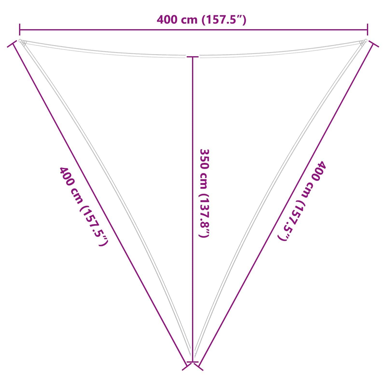 vidaXL Sonnensegel Hellgrau und Weiß 4 x 4 x 4 m