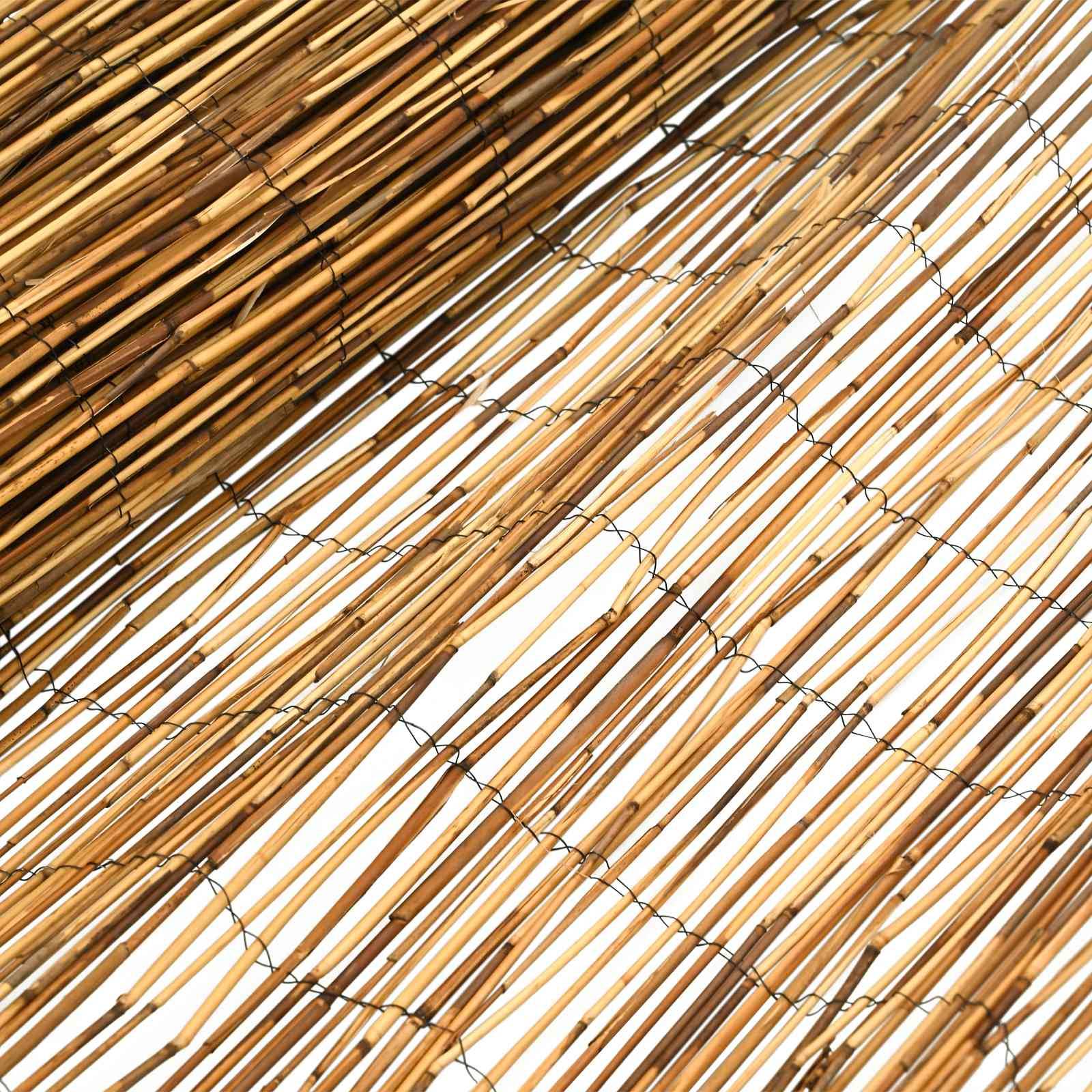 vidaXL Gartenzaun Karbonisiert 500 x 100 cm Schilf