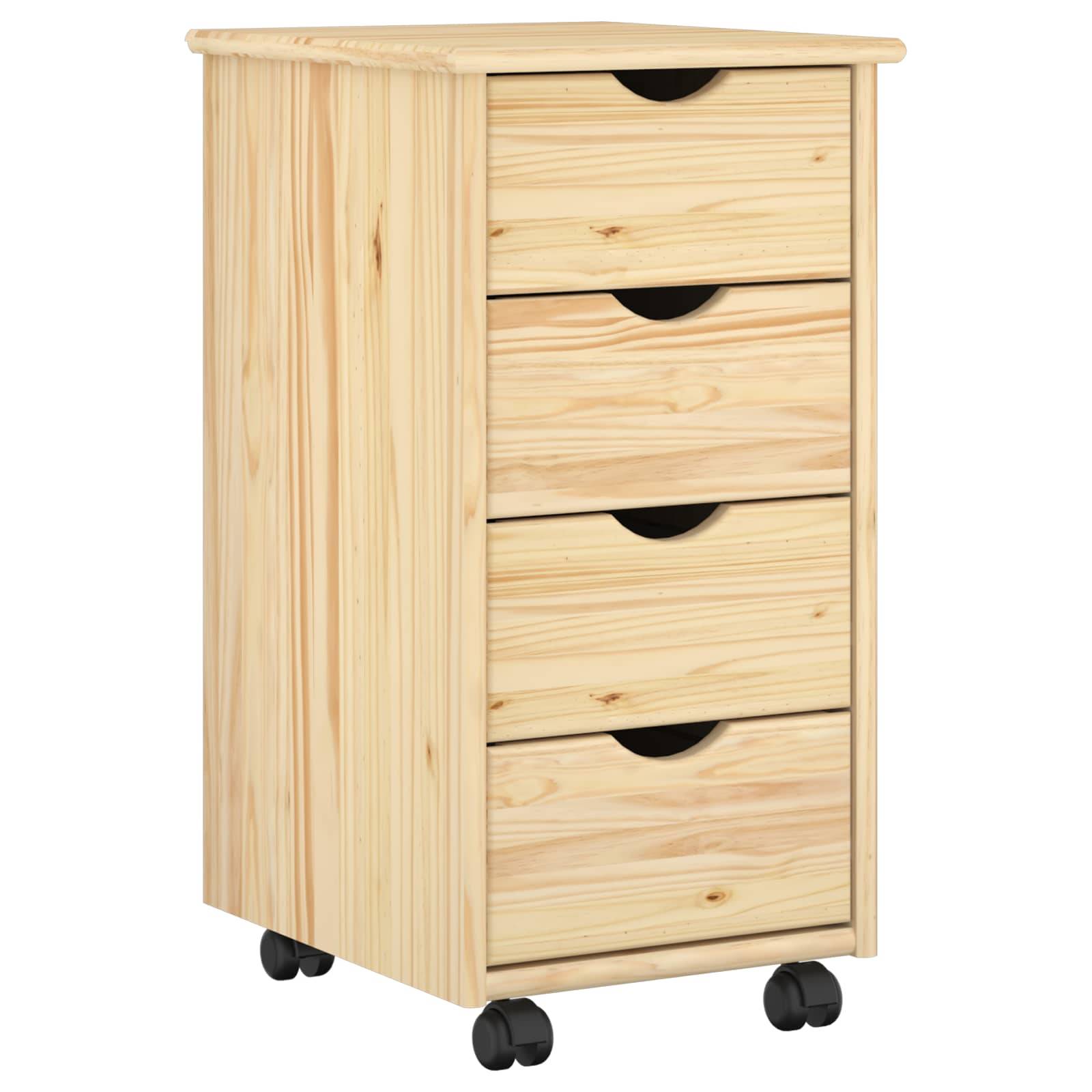 vidaXL Schreibtischschrank-Set 2 stk. Braun Massives Kiefernholz