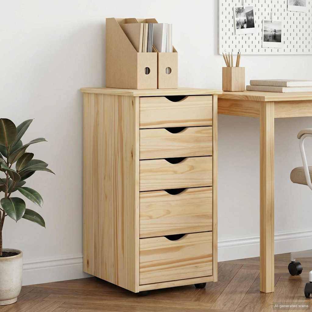 vidaXL Schrank Braun 34 x 39 x 61,5 cm Massivholz Kiefer