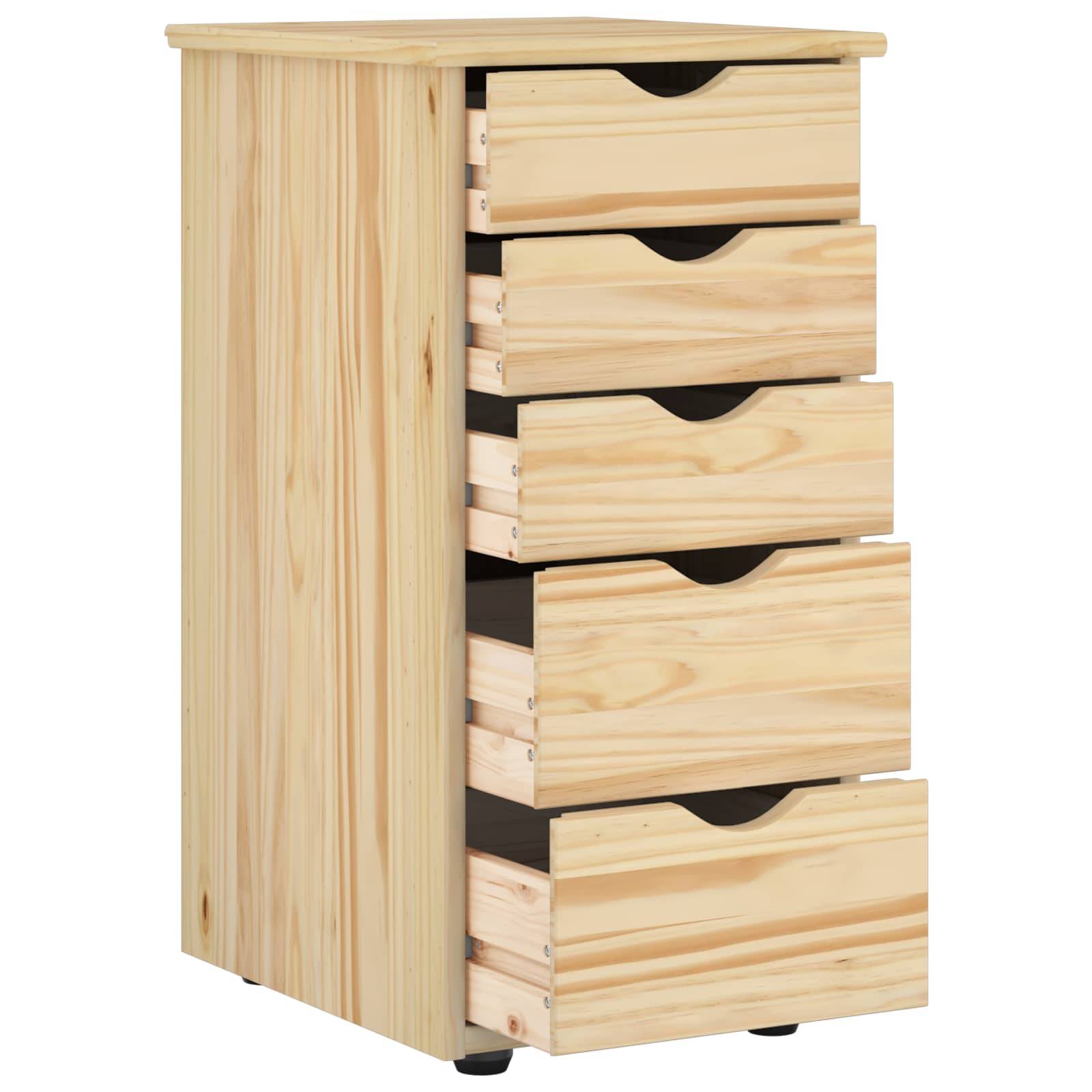 vidaXL Schrank Braun 34 x 39 x 61,5 cm Massivholz Kiefer