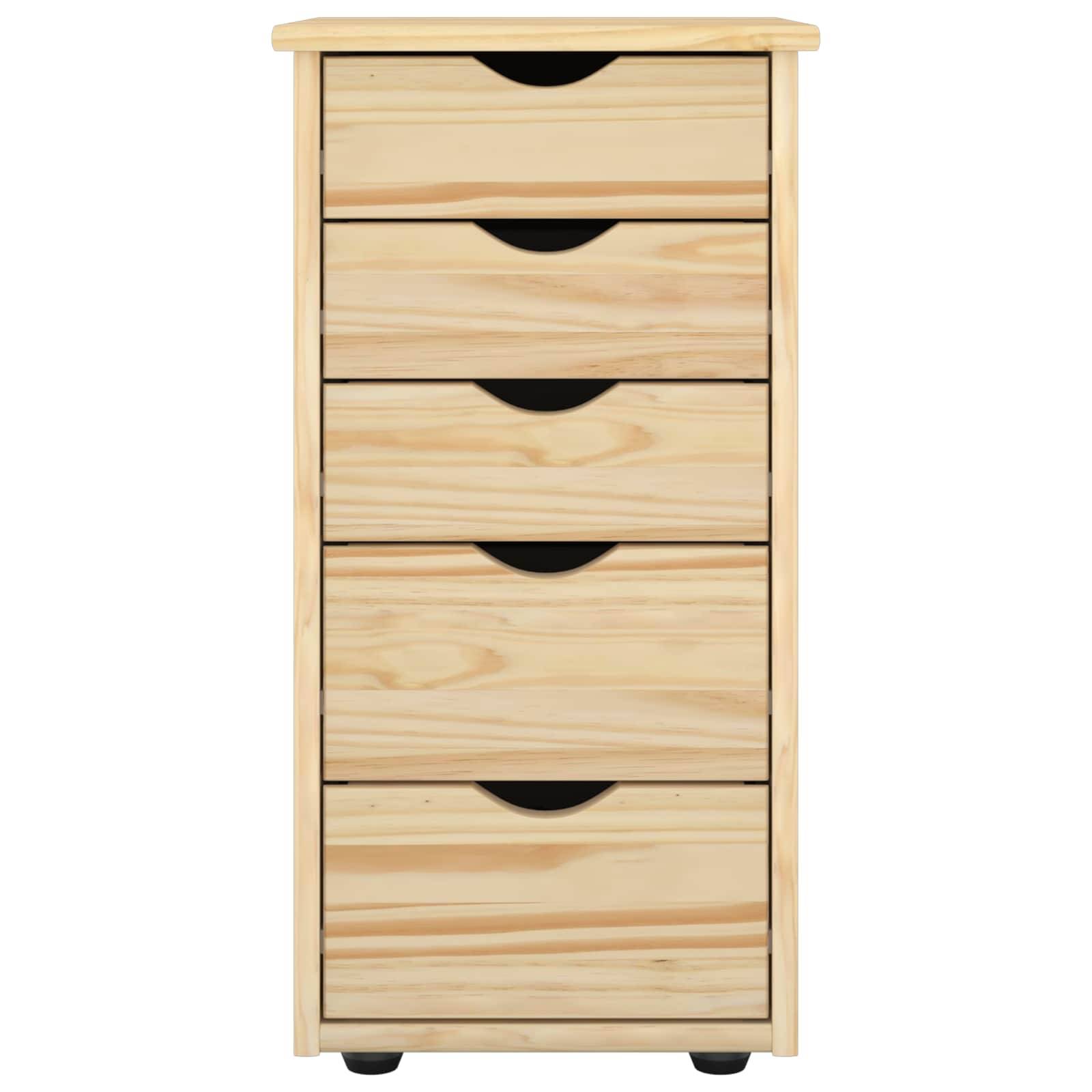 vidaXL Schrank Braun 34 x 39 x 61,5 cm Massivholz Kiefer