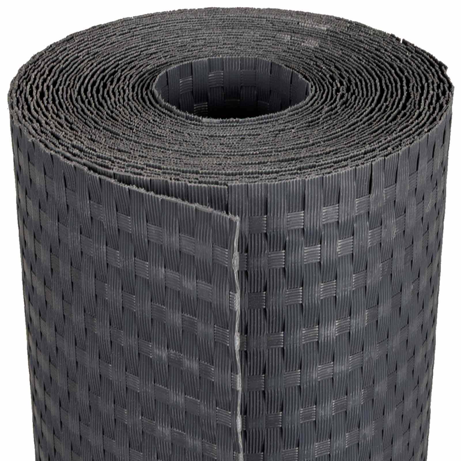 vidaXL Balkonsichtschutz Dunkelgrau 300 x 80 cm Poly-Rattan