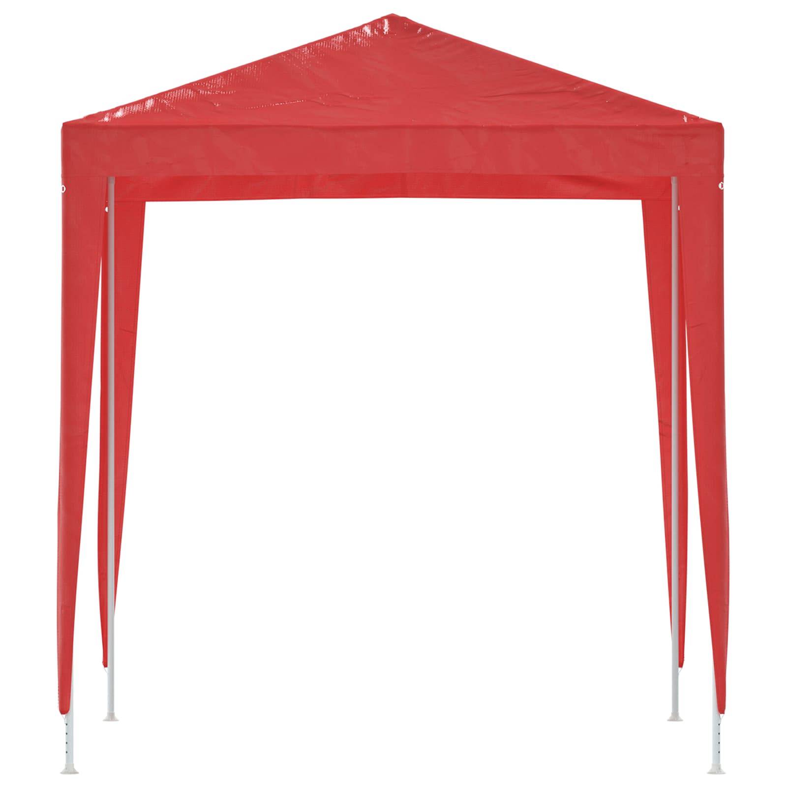 vidaXL Party-Zelt 200 x 200 x 240 cm Rot PE und Stahl