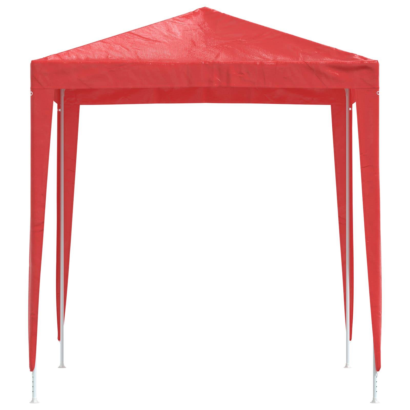 vidaXL Party-Zelt 200 x 200 x 240 cm Rot PE und Stahl