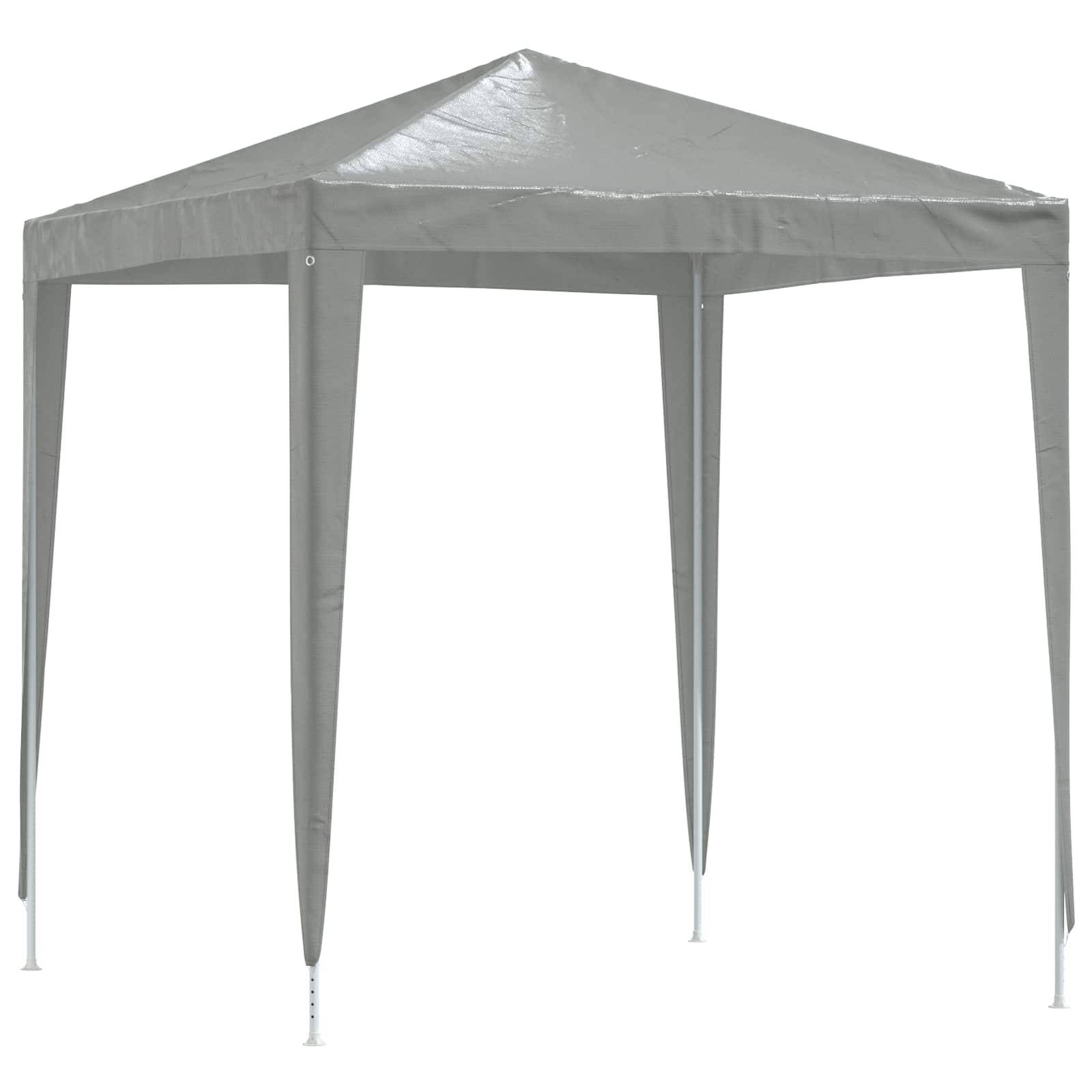 vidaXL Party-Zelt 200 x 200 x 240 cm Hellgrau PE und Stahl