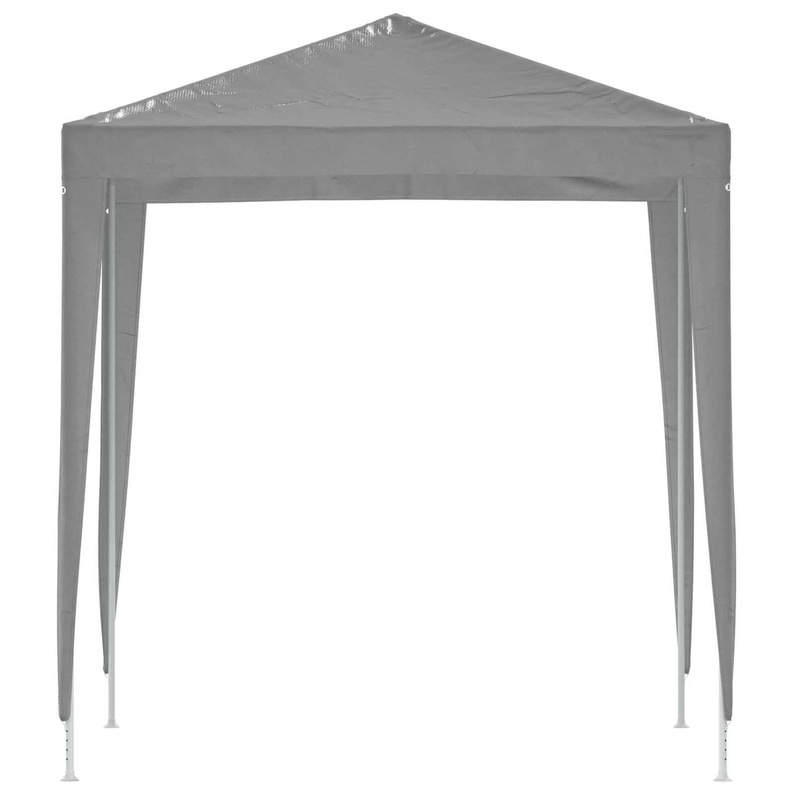vidaXL Party-Zelt 200 x 200 x 240 cm Hellgrau PE und Stahl