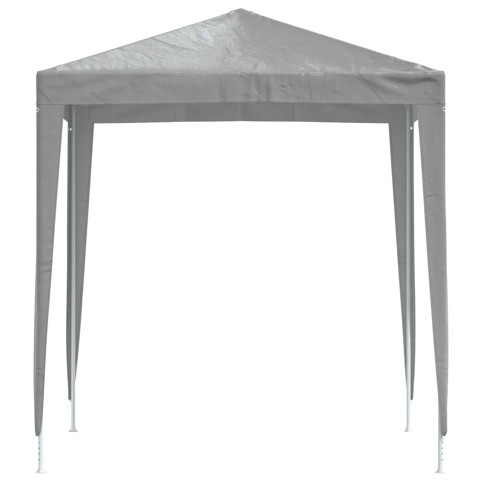 vidaXL Party-Zelt 200 x 200 x 240 cm Hellgrau PE und Stahl