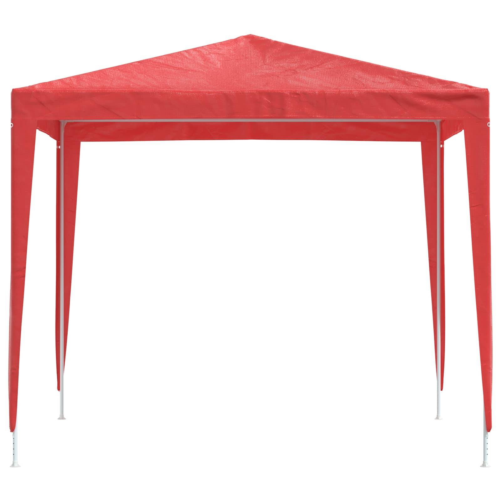 vidaXL Party-Zelt 250 x 250 x 240 cm Rot PE und Stahl