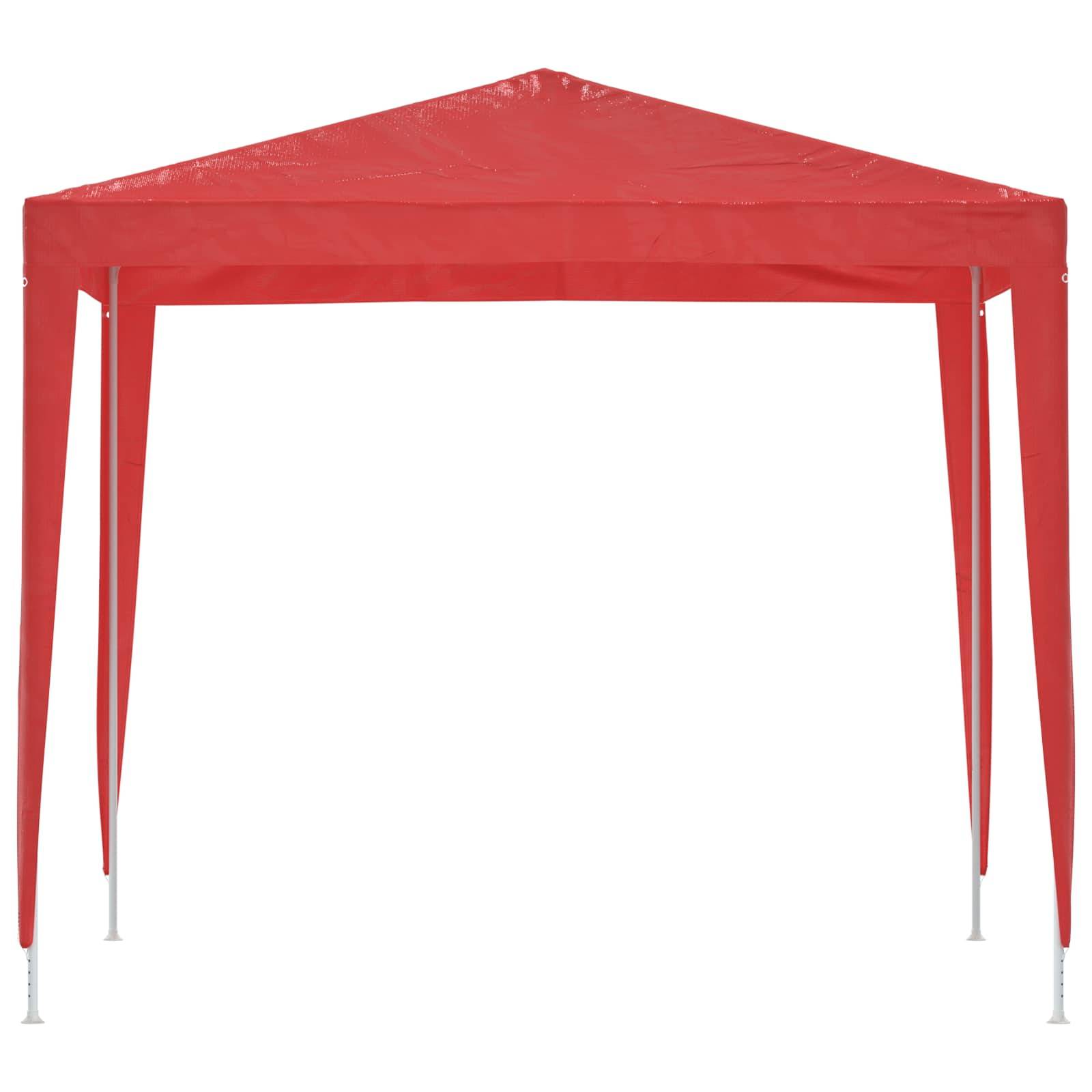 vidaXL Party-Zelt 250 x 250 x 240 cm Rot PE und Stahl