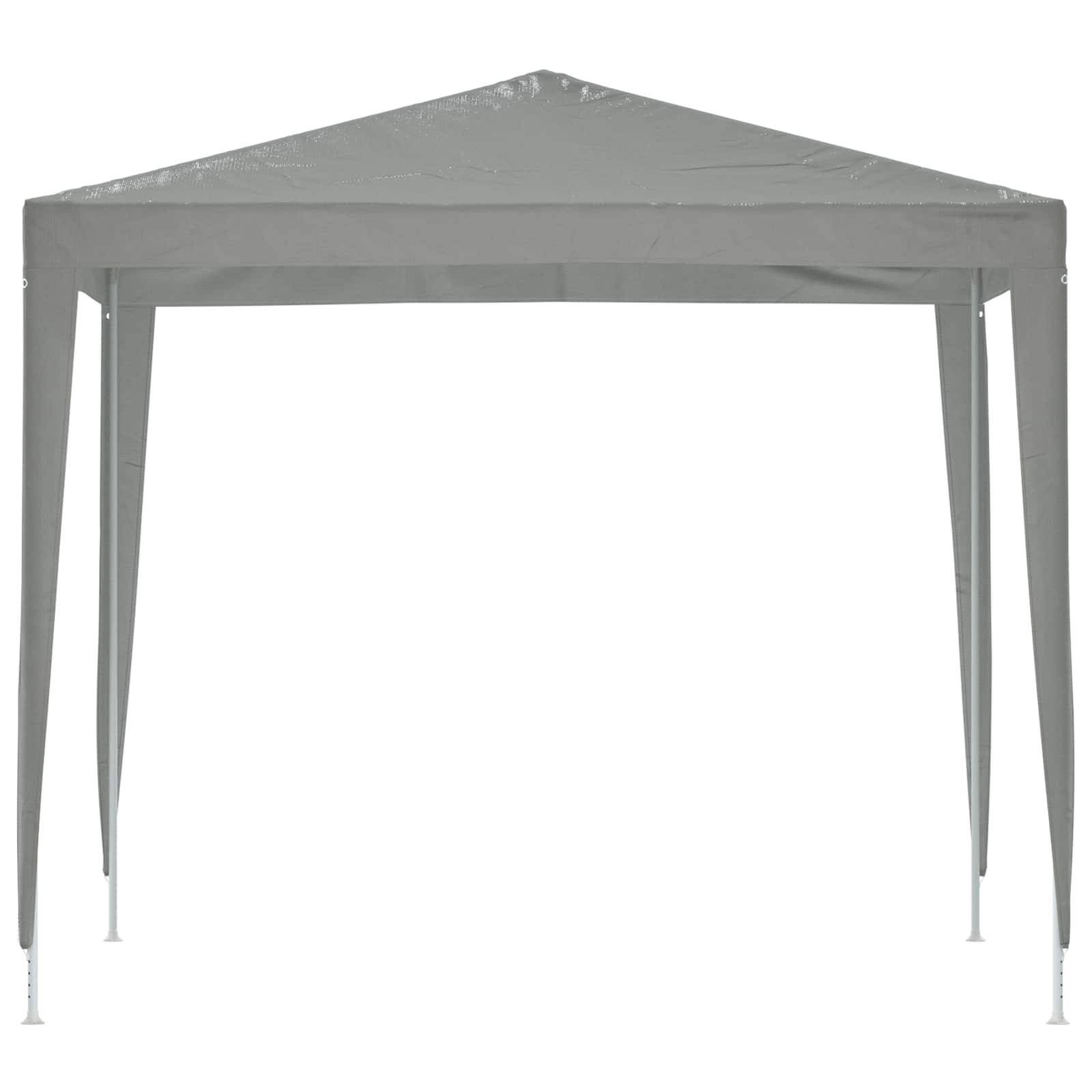 vidaXL Party-Zelt 250 x 250 x 240 cm Hellgrau PE und Stahl