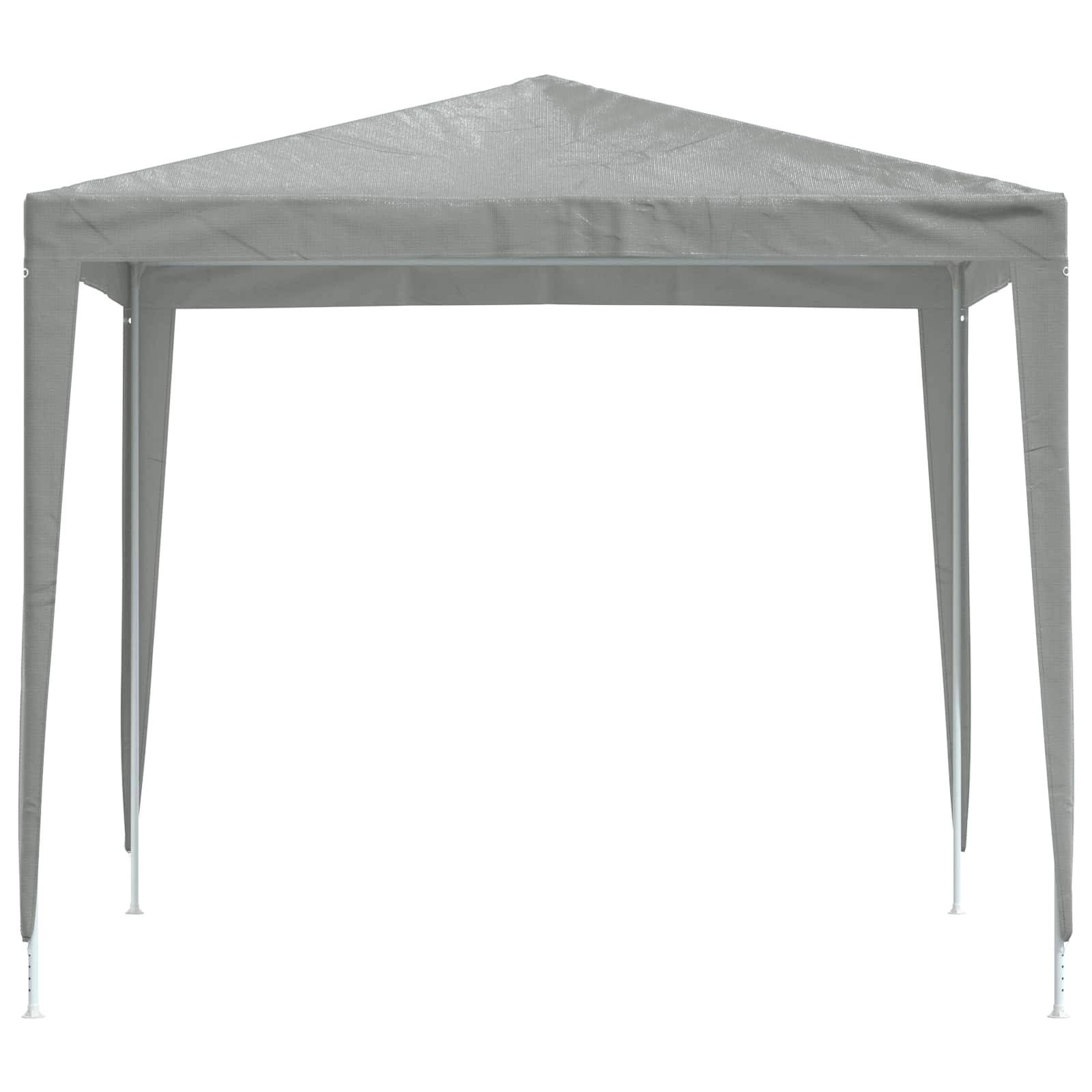 vidaXL Party-Zelt 250 x 250 x 240 cm Hellgrau PE und Stahl