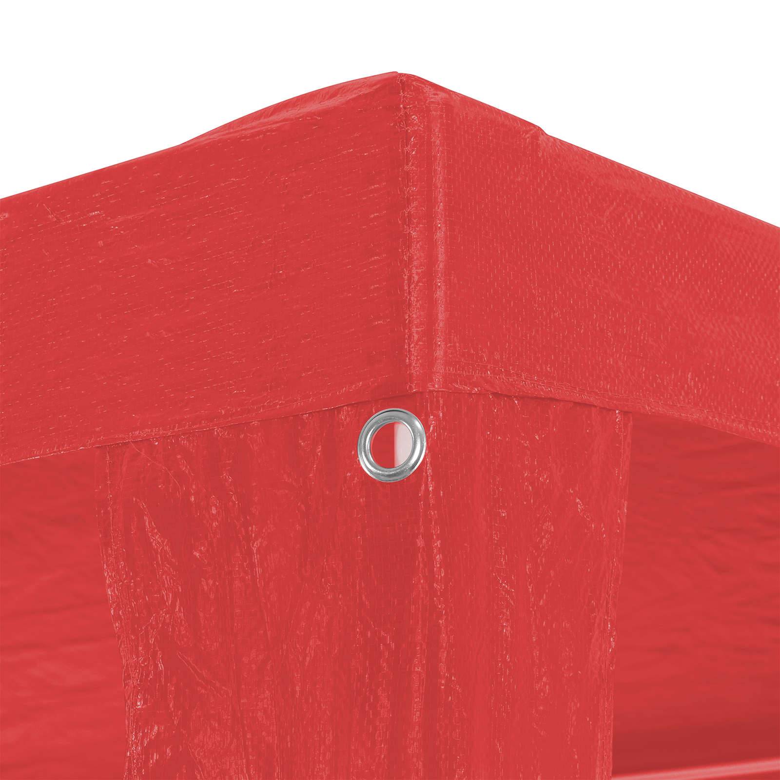 vidaXL Partyzelt Rot 300 x 300 x 255 cm PE und Stahl