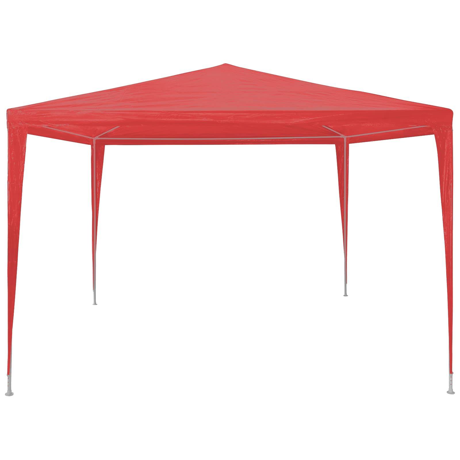 vidaXL Partyzelt Rot 300 x 300 x 255 cm PE und Stahl