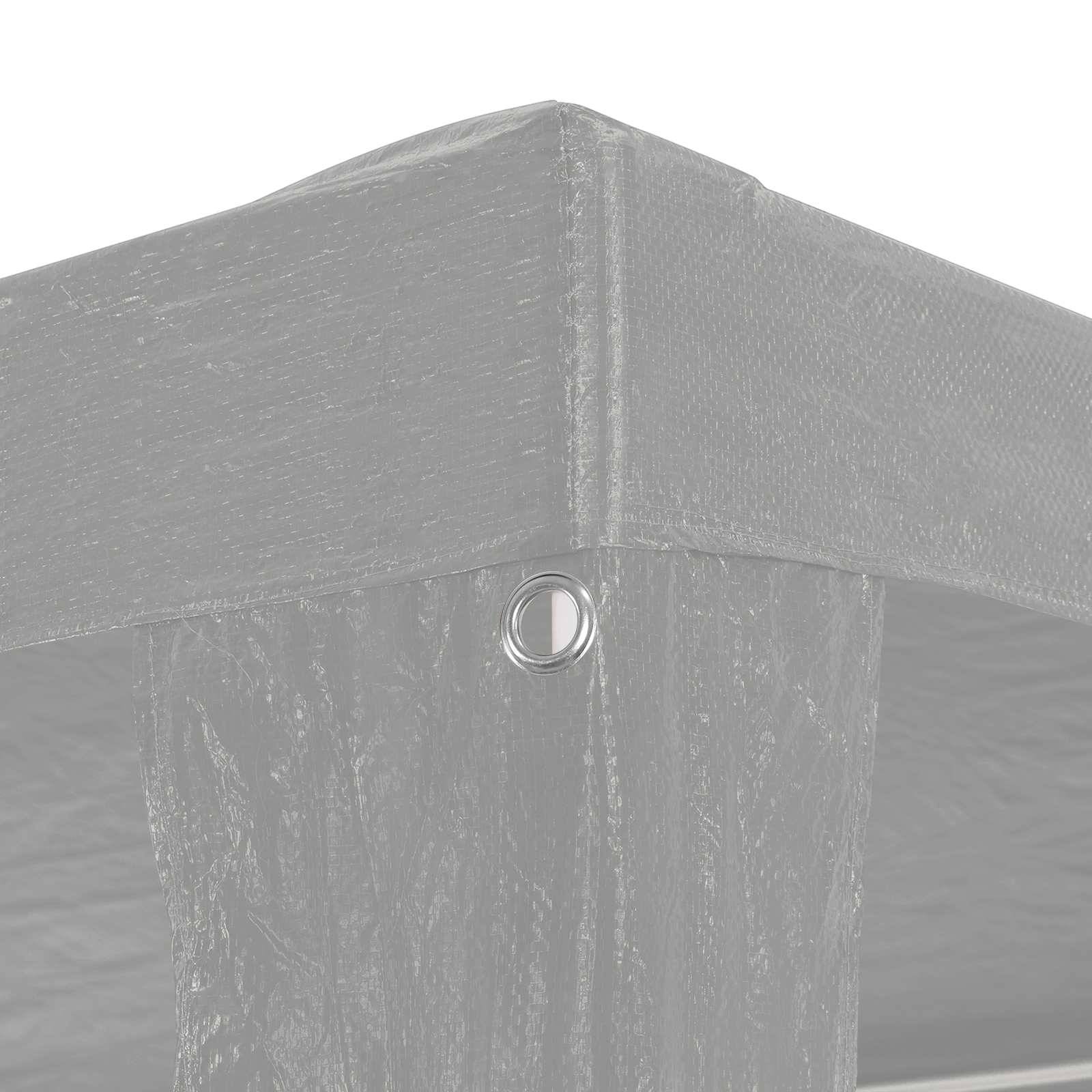 vidaXL Partyzelt Hellgrau 300 x 300 x 255 cm PE und Stahl