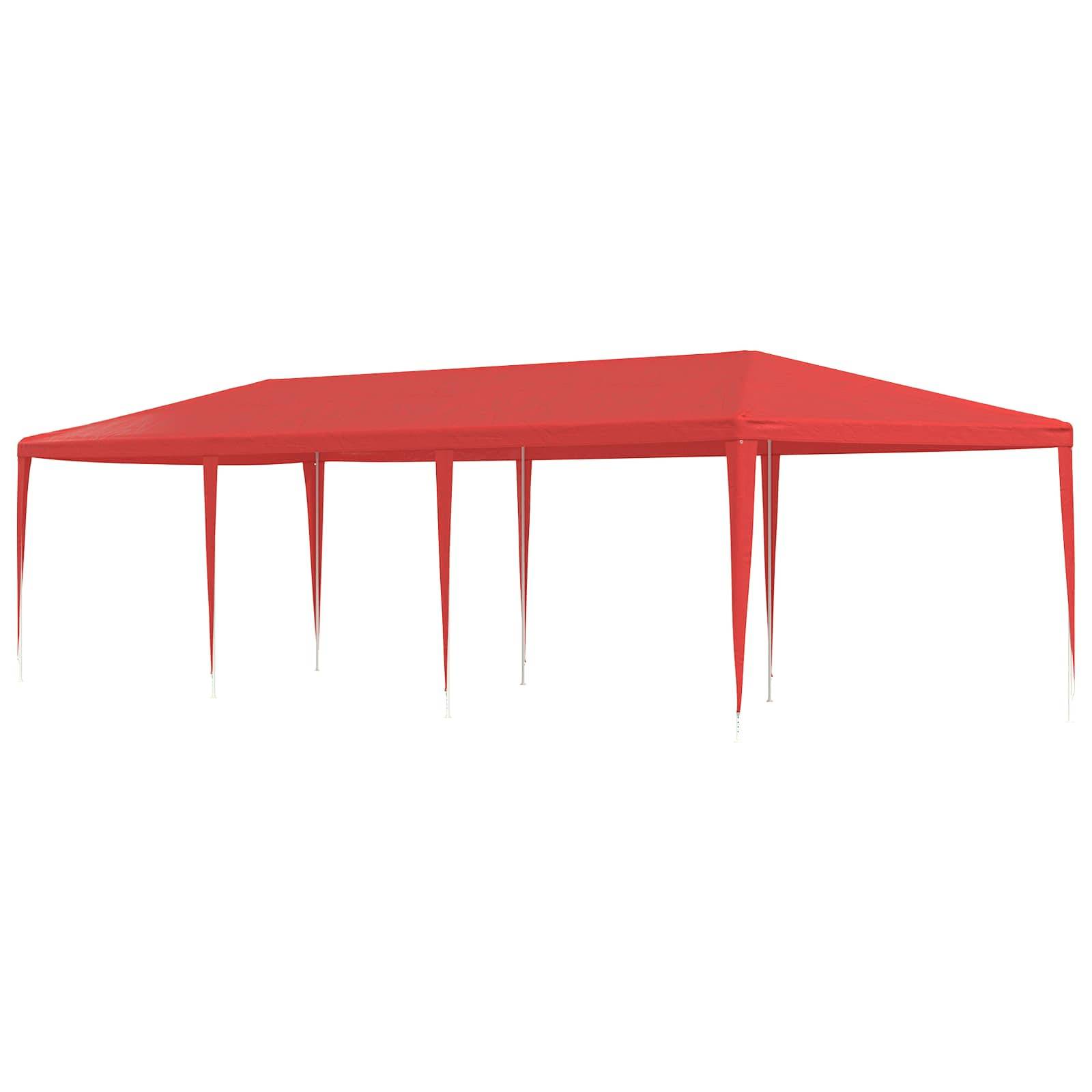 vidaXL Partyzelt Rot 900 x 300 x 255 cm PE und Stahl