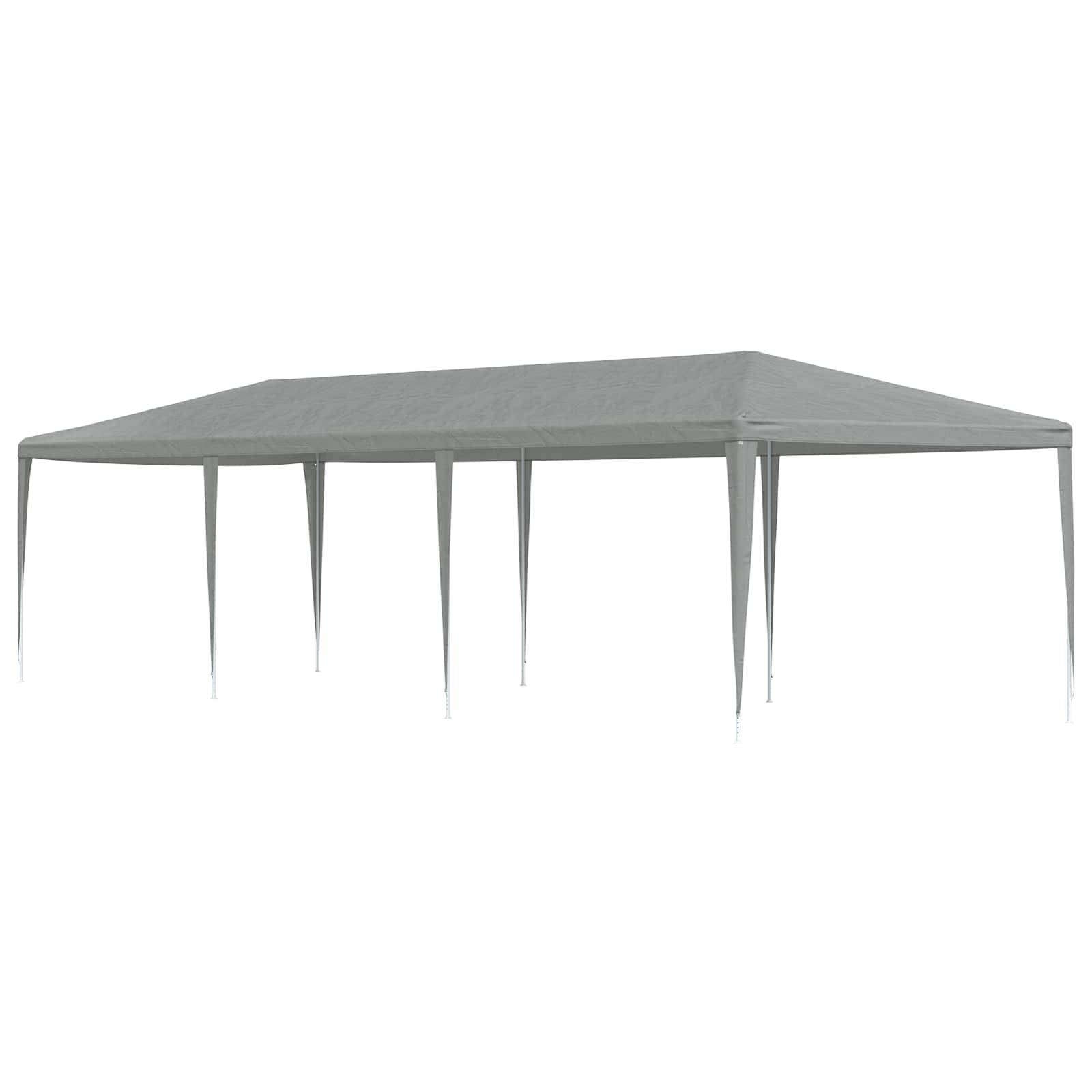 vidaXL Partyzelt Hellgrau 900 x 300 x 255 cm PE und Stahl