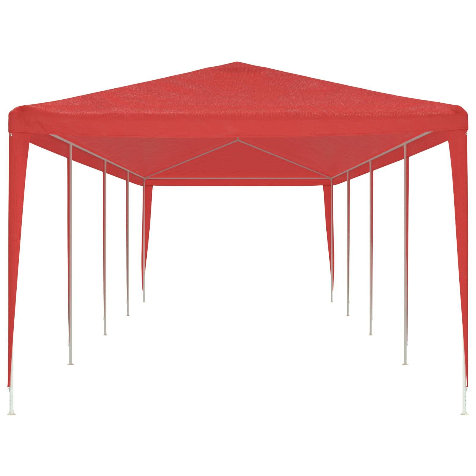 vidaXL Partyzelt Rot 1200 x 300 x 255 cm PE und Stahl
