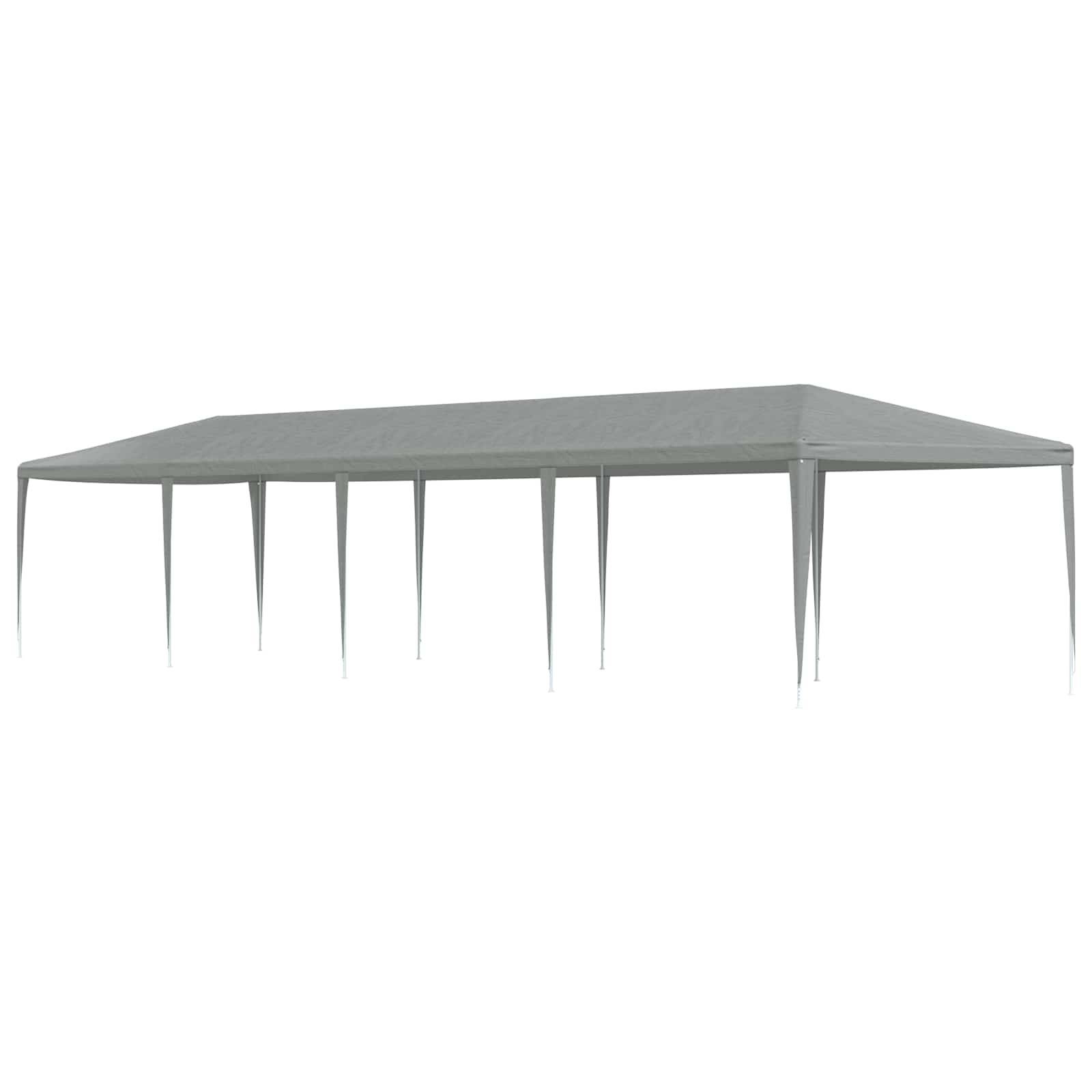 vidaXL Partyzelt Hellgrau 1200 x 300 x 255 cm PE und Stahl