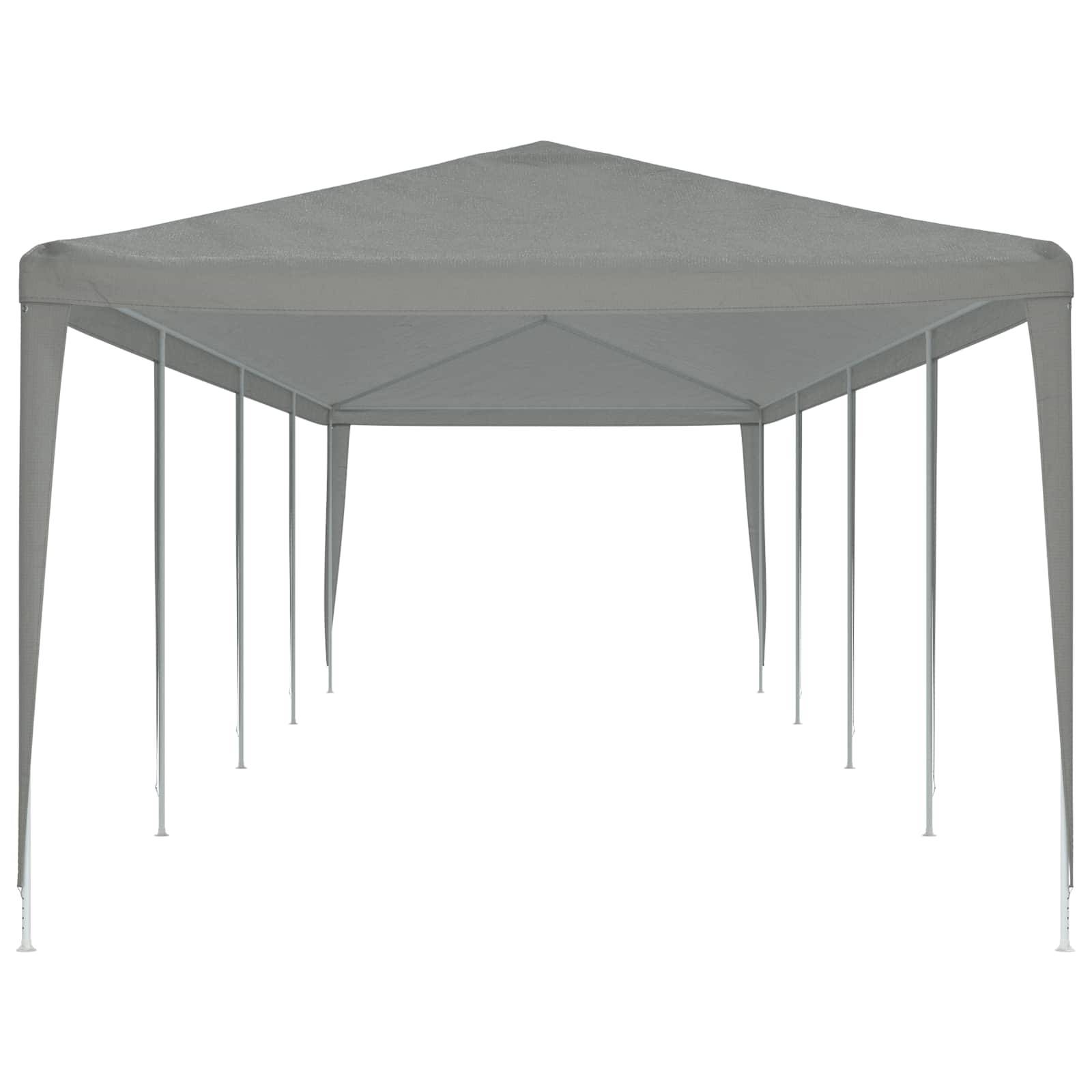vidaXL Partyzelt Hellgrau 1200 x 300 x 255 cm PE und Stahl